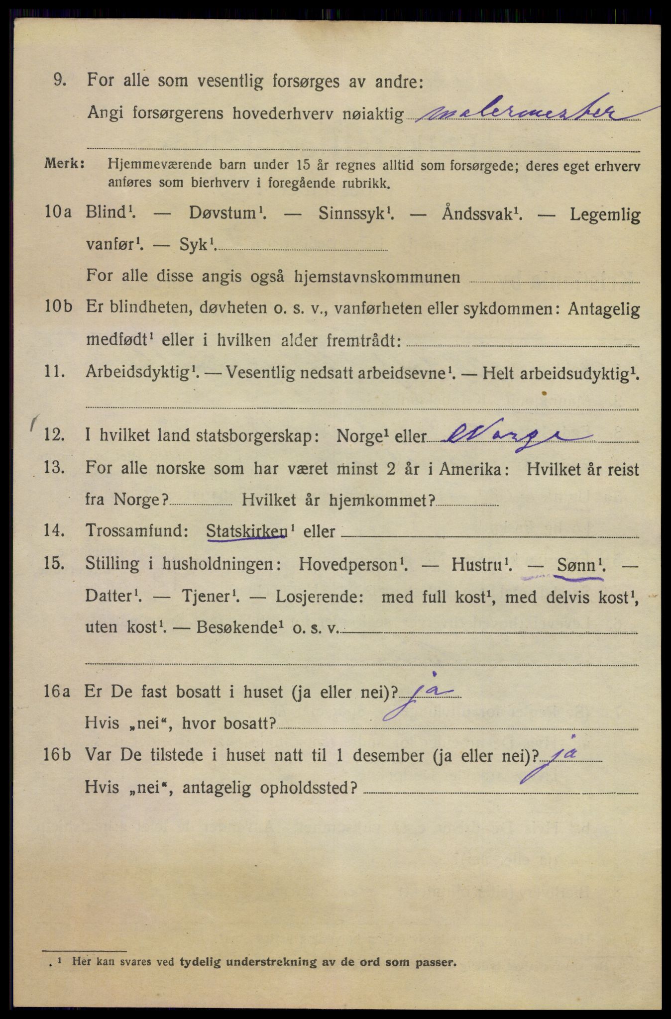 SAO, 1920 census for Kristiania, 1920, p. 581612