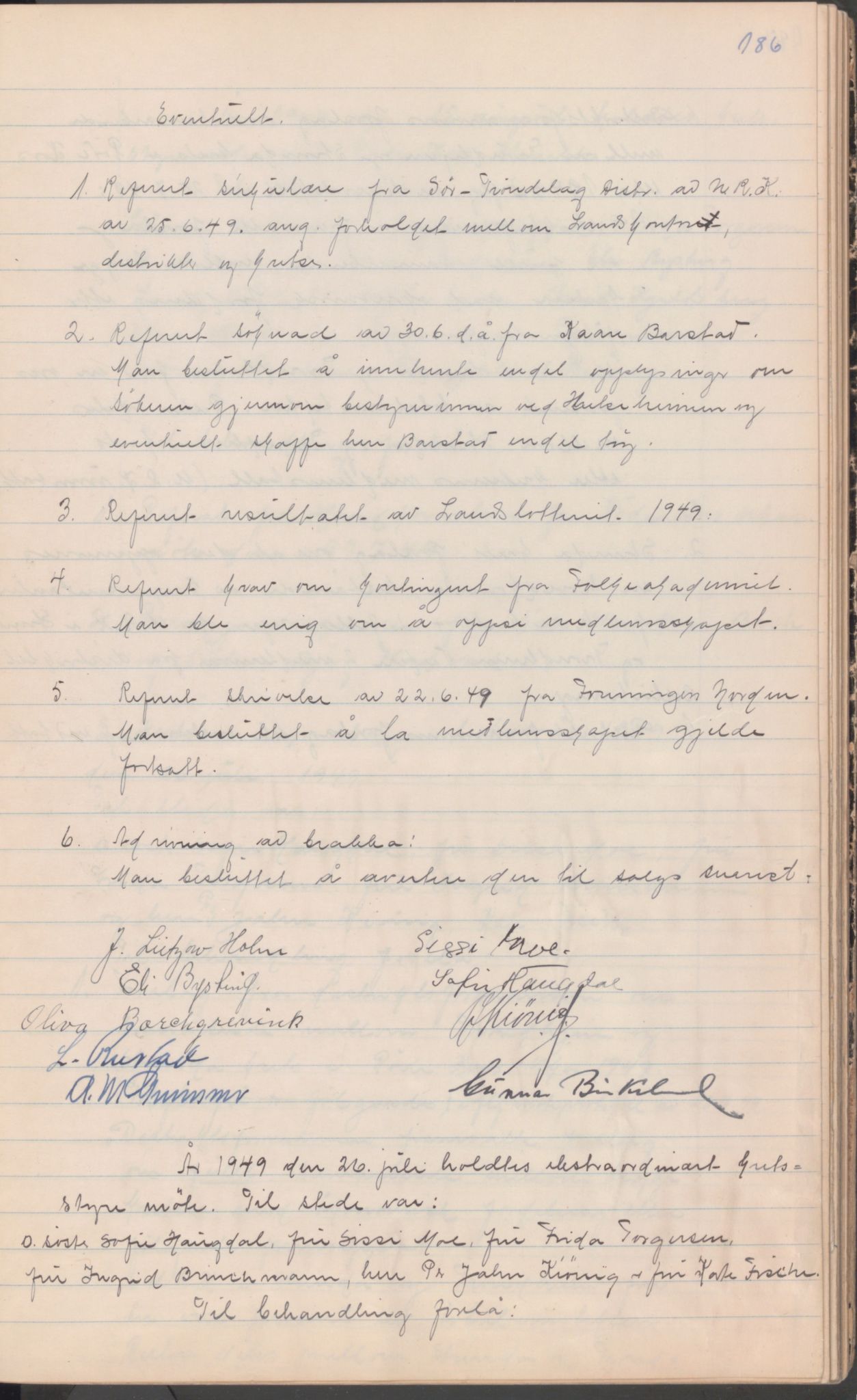 Trondheim Røde Kors, TRKO/PA-1204/A/Aa/L0003: Møtebok, 1942-1952, p. 189