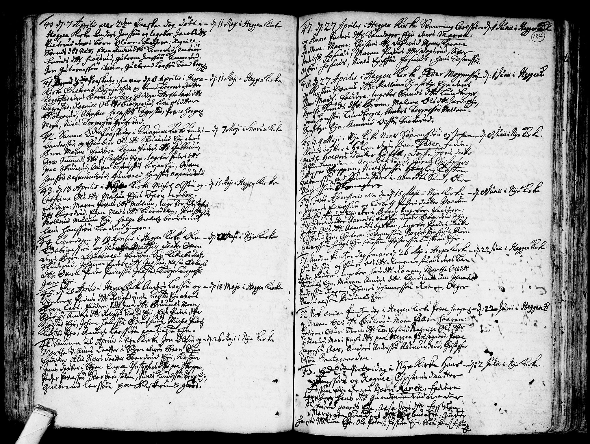 Modum kirkebøker, SAKO/A-234/F/Fa/L0001: Parish register (official) no. 1, 1712-1740, p. 184
