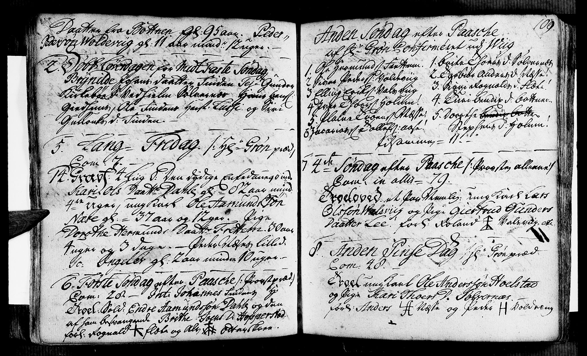 Vik sokneprestembete, SAB/A-81501: Parish register (official) no. A 2 /2, 1740-1756, p. 109