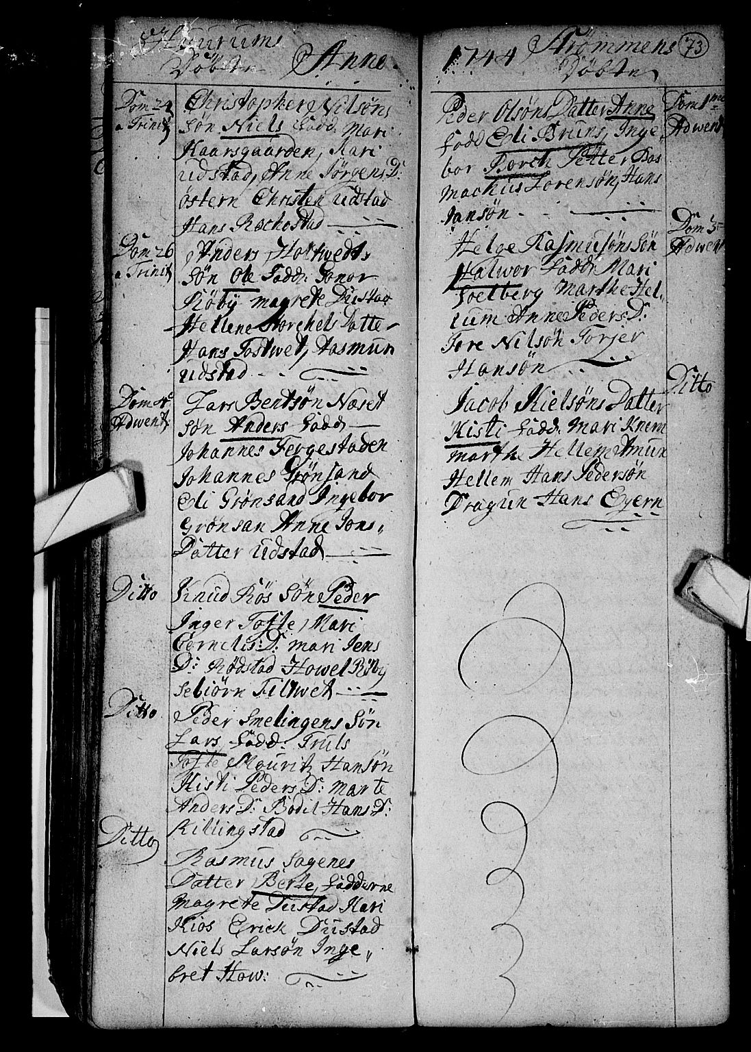 Hurum kirkebøker, AV/SAKO-A-229/F/Fa/L0002: Parish register (official) no. 2, 1733-1757, p. 73