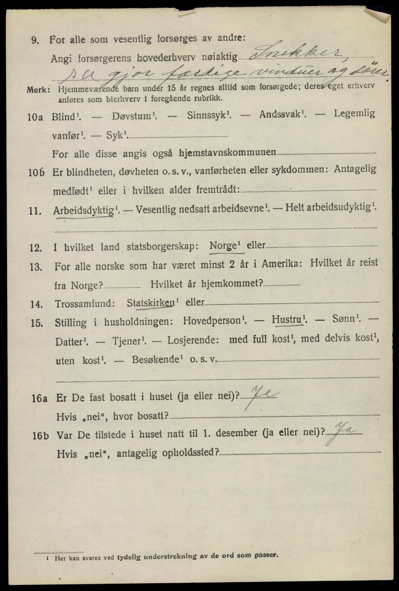 SAO, 1920 census for Eidsberg, 1920, p. 10588