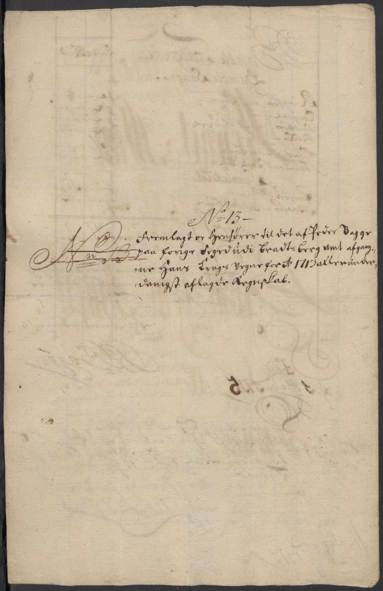 Rentekammeret inntil 1814, Reviderte regnskaper, Fogderegnskap, AV/RA-EA-4092/R36/L2125: Fogderegnskap Øvre og Nedre Telemark og Bamble, 1713, p. 5