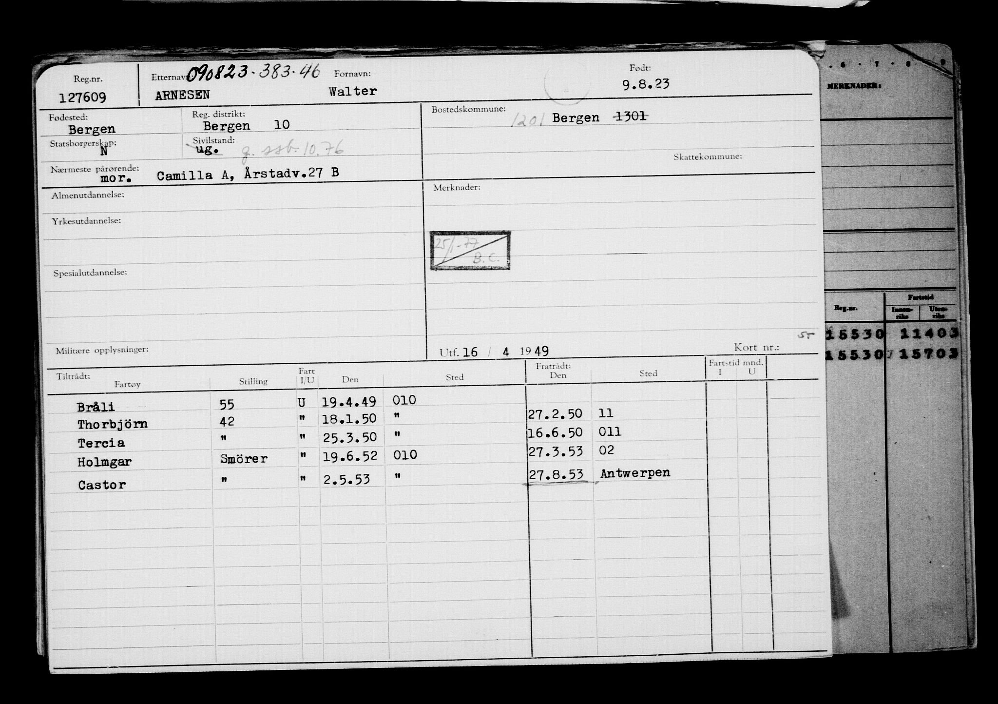 Direktoratet for sjømenn, AV/RA-S-3545/G/Gb/L0221: Hovedkort, 1923, p. 713