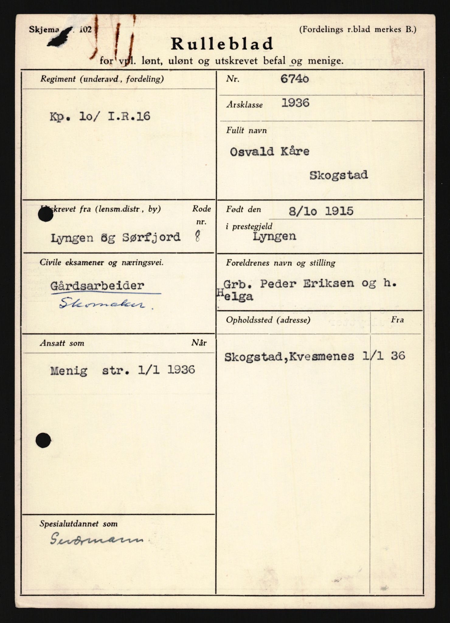 Forsvaret, Troms infanteriregiment nr. 16, AV/RA-RAFA-3146/P/Pa/L0020: Rulleblad for regimentets menige mannskaper, årsklasse 1936, 1936, p. 1213