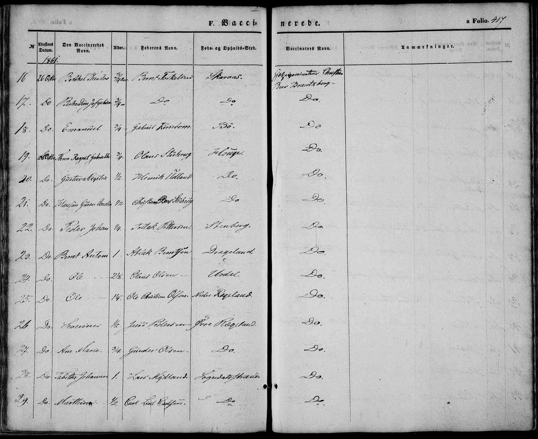 Sokndal sokneprestkontor, AV/SAST-A-101808: Parish register (official) no. A 9, 1857-1874, p. 417