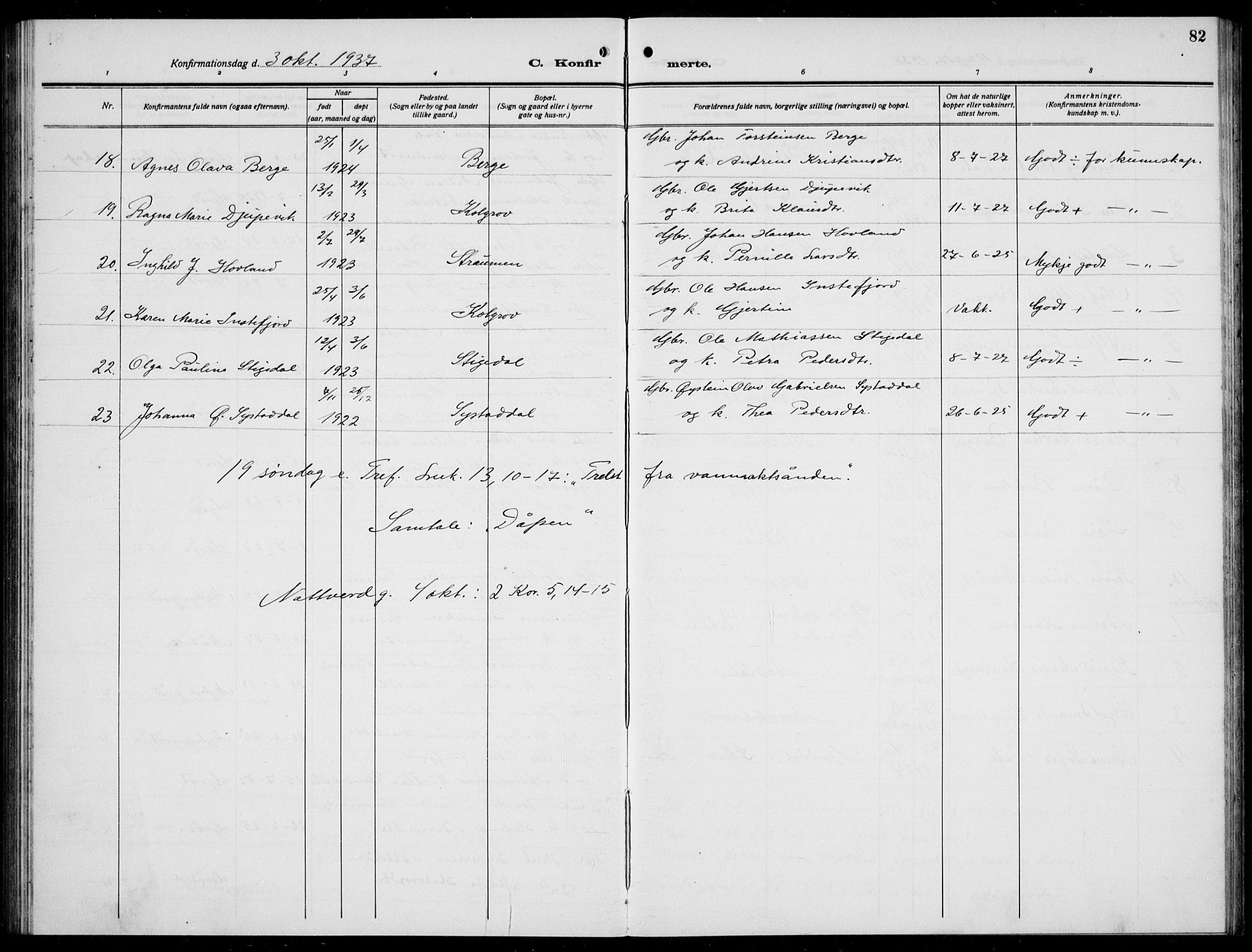 Hyllestad sokneprestembete, SAB/A-80401: Parish register (copy) no. A 4, 1926-1940, p. 82