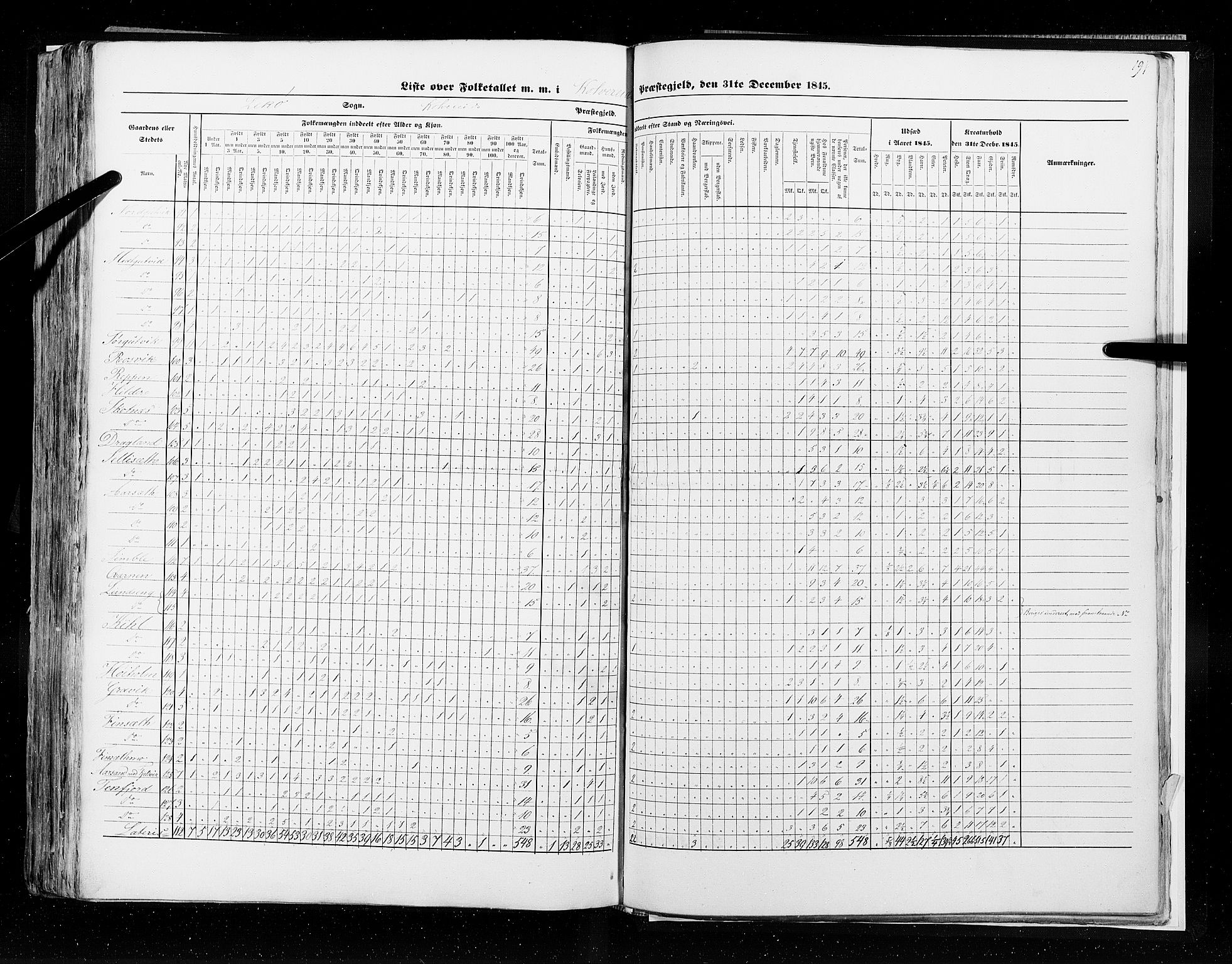 RA, Census 1845, vol. 9A: Nordre Trondhjems amt, 1845, p. 191