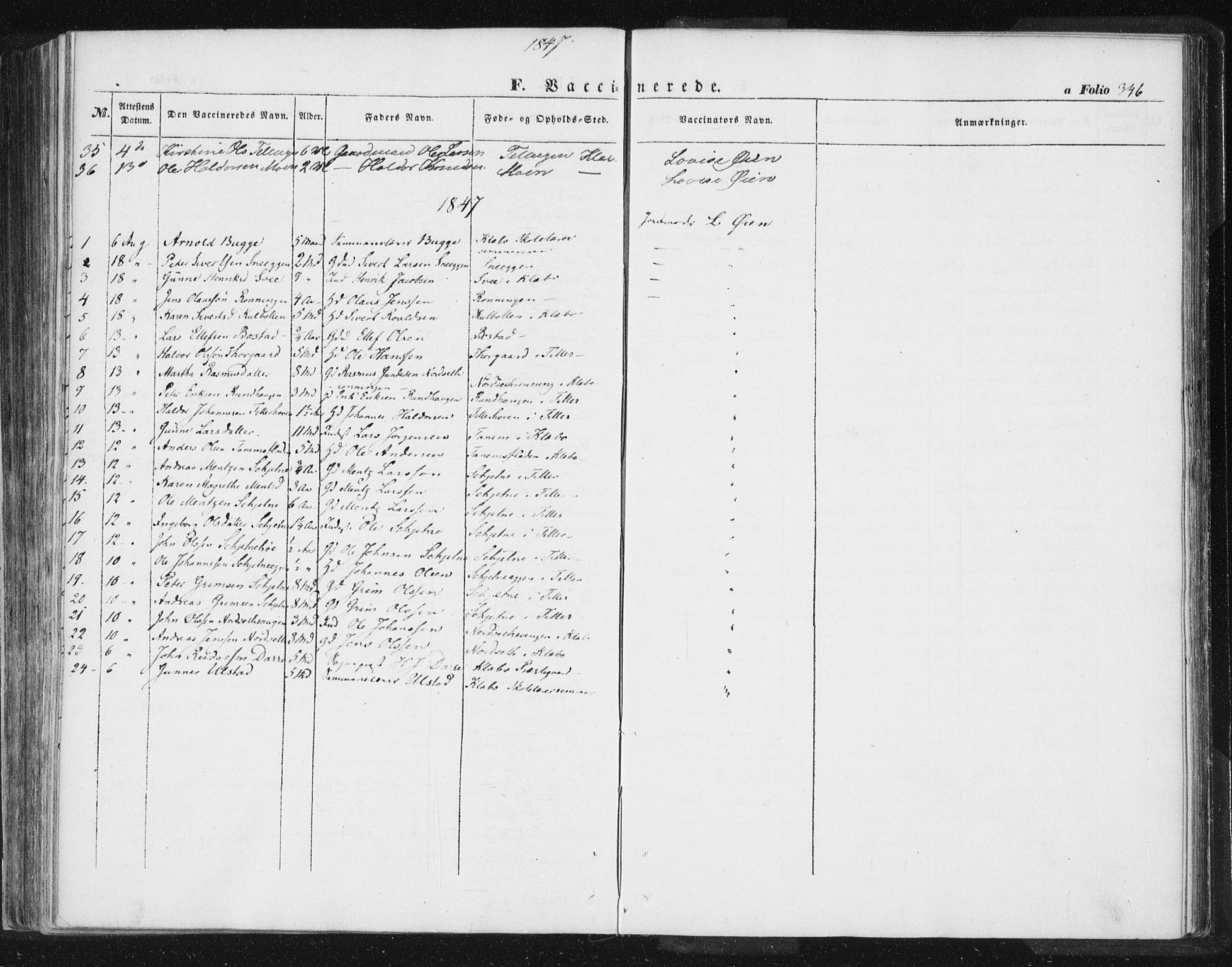 Ministerialprotokoller, klokkerbøker og fødselsregistre - Sør-Trøndelag, SAT/A-1456/618/L0441: Parish register (official) no. 618A05, 1843-1862, p. 346