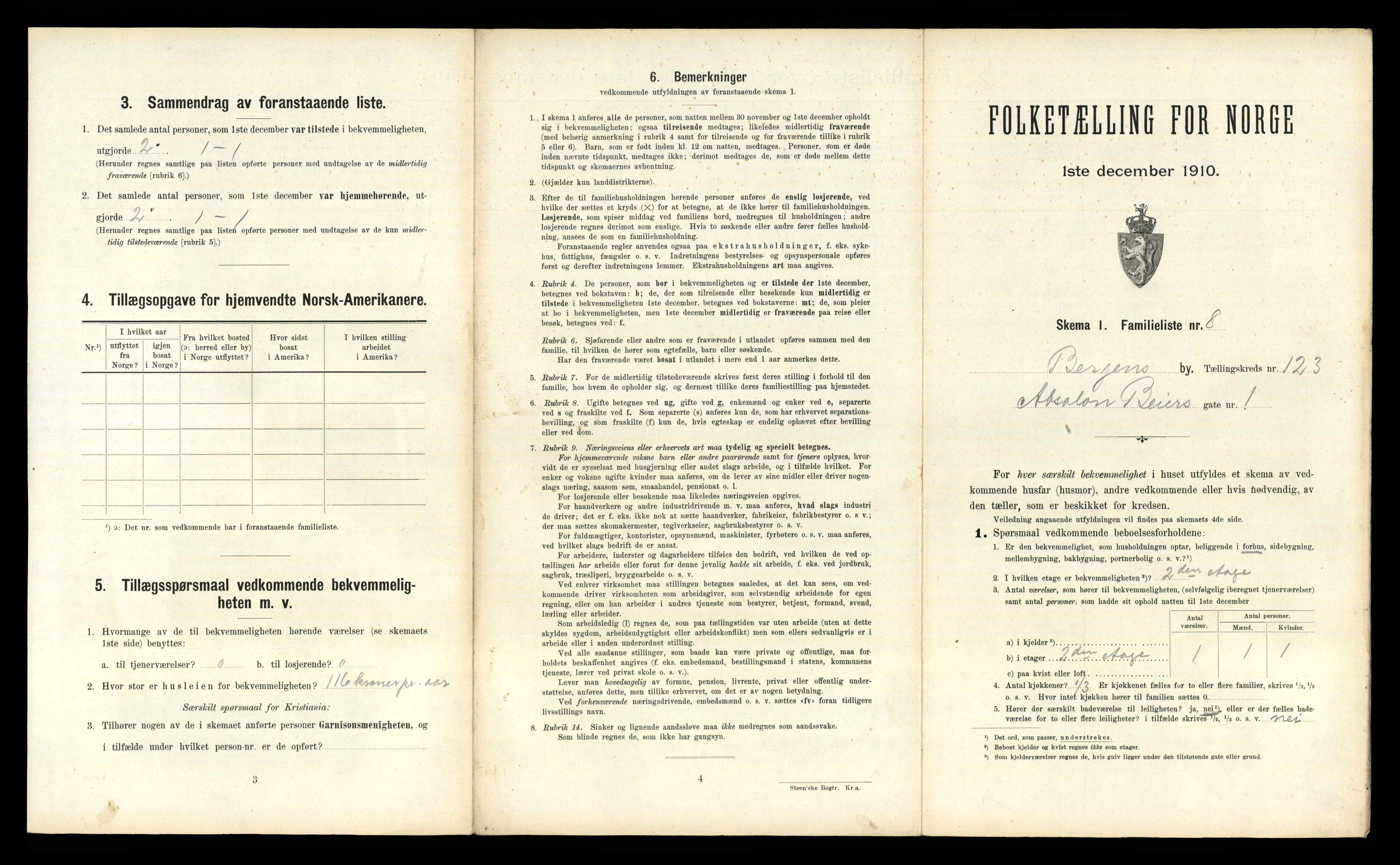 RA, 1910 census for Bergen, 1910, p. 42521