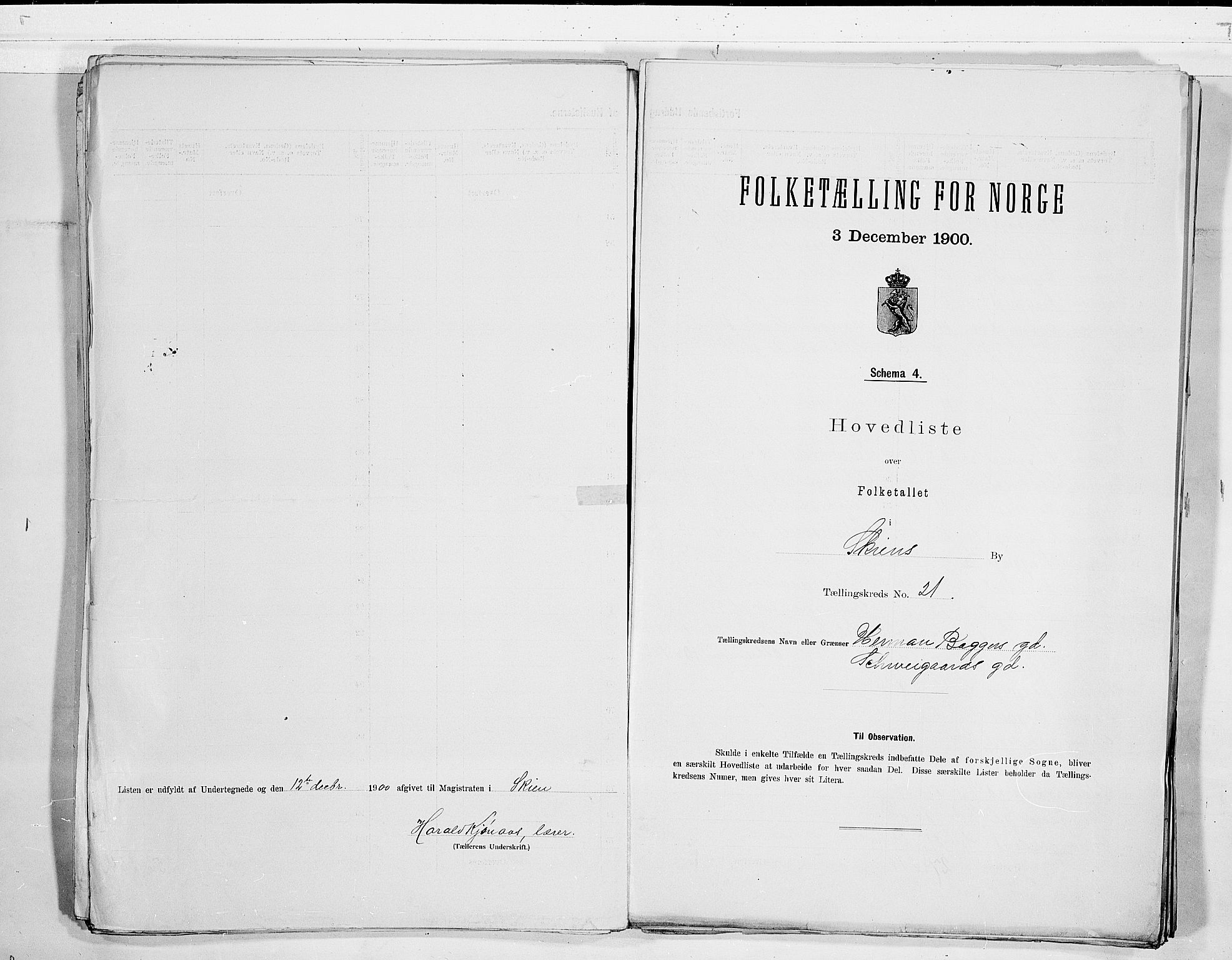 SAKO, 1900 census for Skien, 1900, p. 44