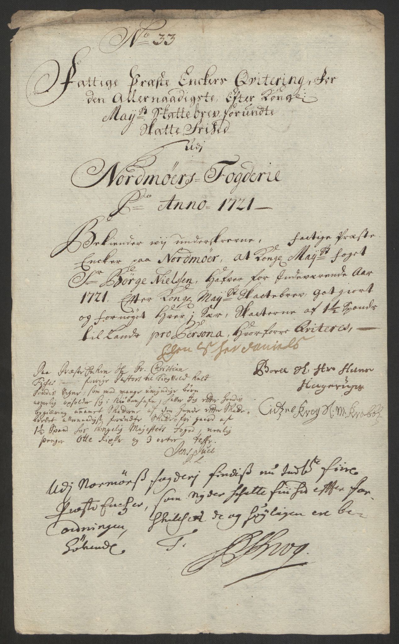 Rentekammeret inntil 1814, Reviderte regnskaper, Fogderegnskap, RA/EA-4092/R56/L3754: Fogderegnskap Nordmøre, 1721, p. 281