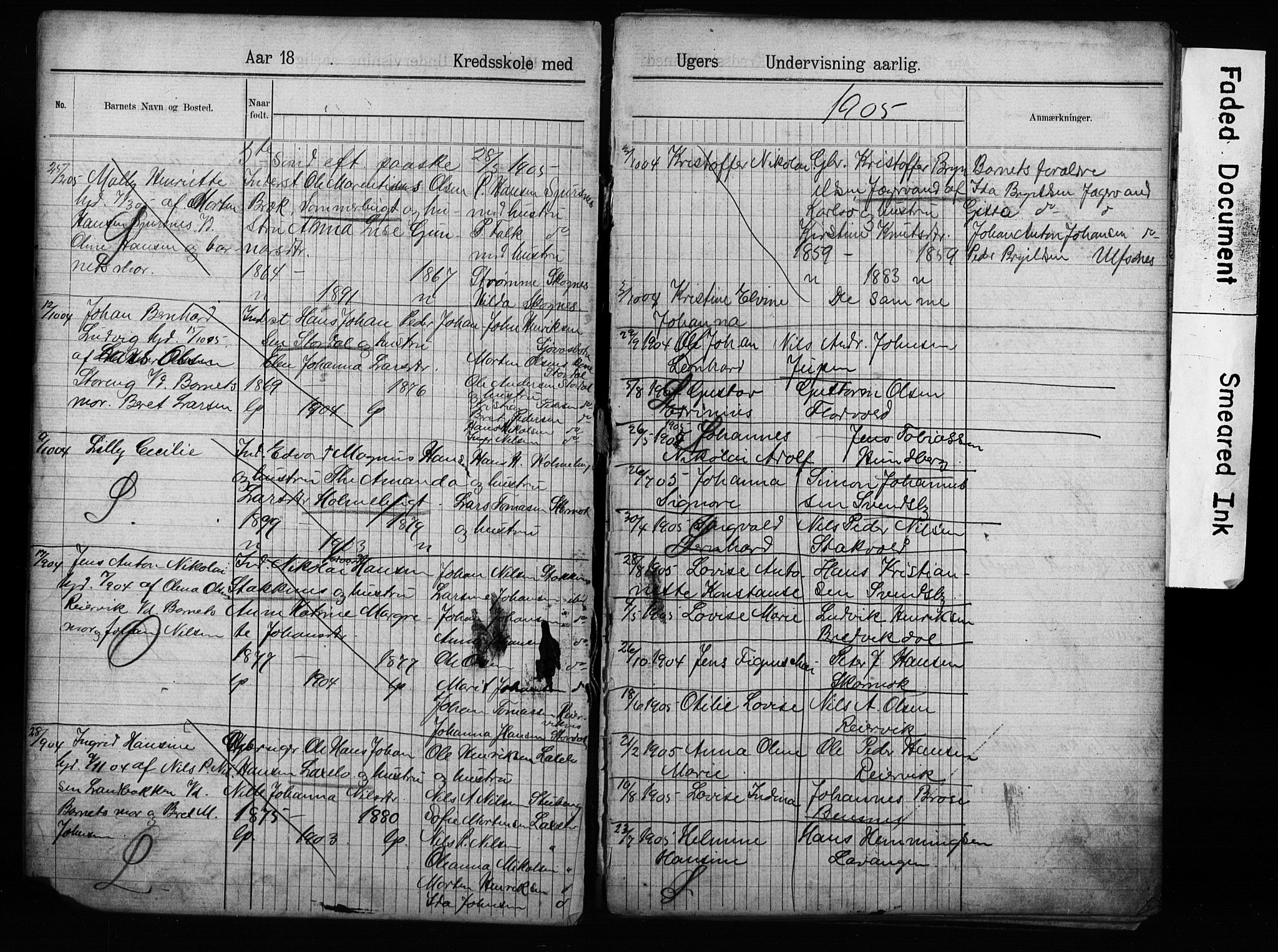 Lyngen sokneprestembete, AV/SATØ-S-1289/H/Ha/L0052/0001: Baptism register no. 52.1, 1895-1914