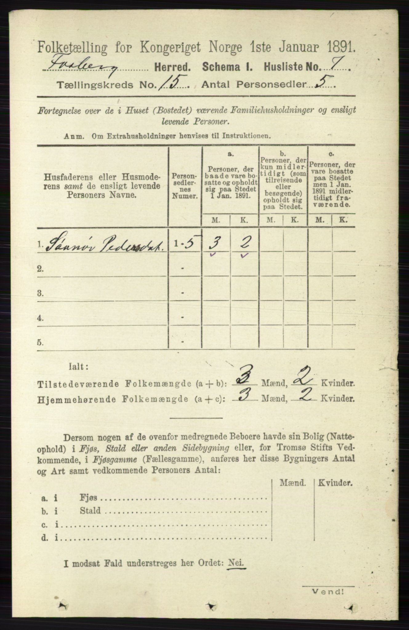 RA, 1891 census for 0524 Fåberg, 1891, p. 5838