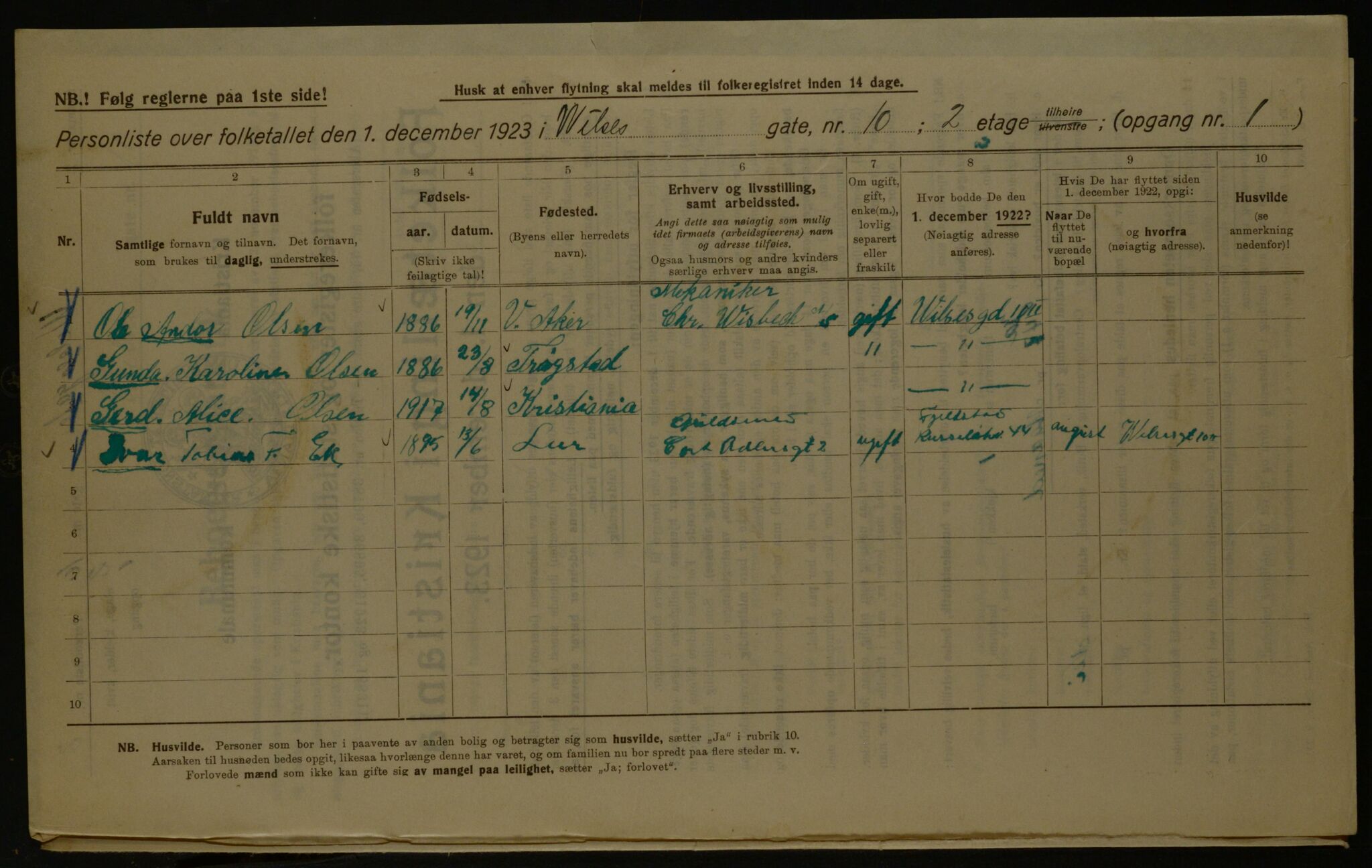 OBA, Municipal Census 1923 for Kristiania, 1923, p. 141750