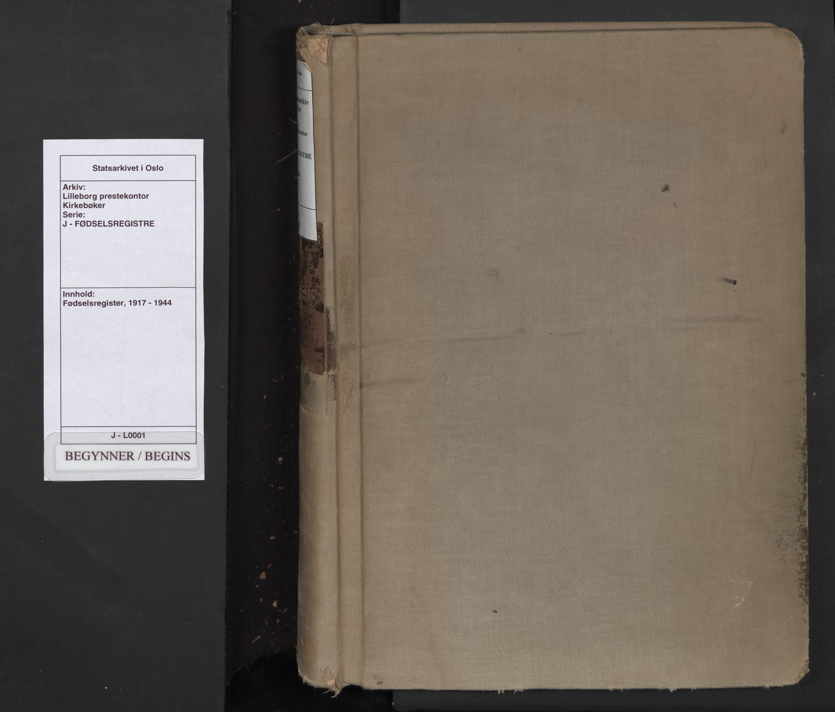 Lilleborg prestekontor Kirkebøker, SAO/A-10343a/J/L0001: Birth register no. 1, 1917-1944