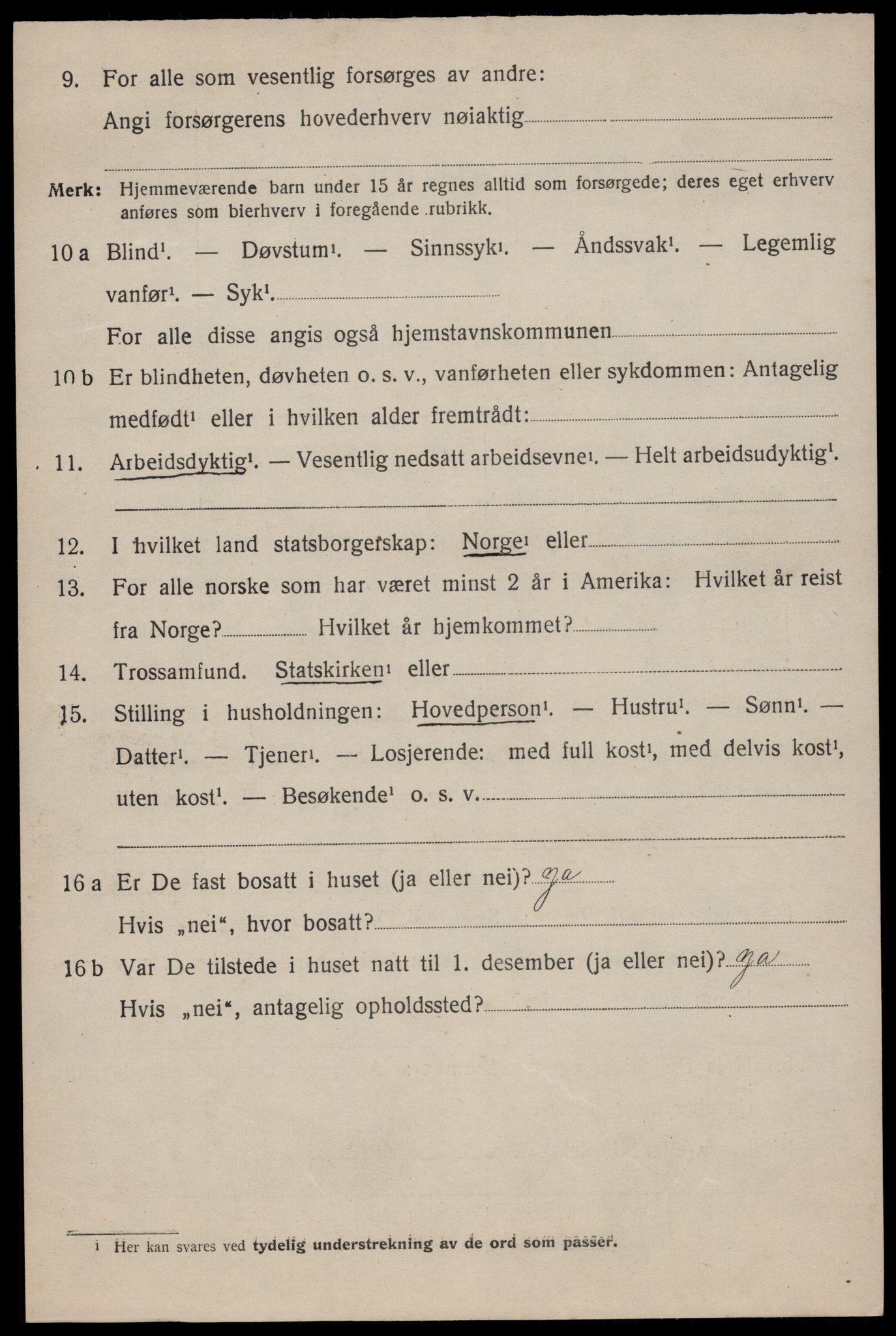 SAKO, 1920 census for Seljord, 1920, p. 1225