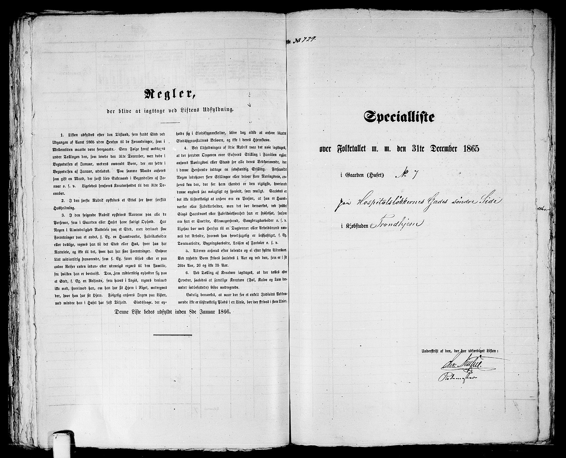 RA, 1865 census for Trondheim, 1865, p. 1507