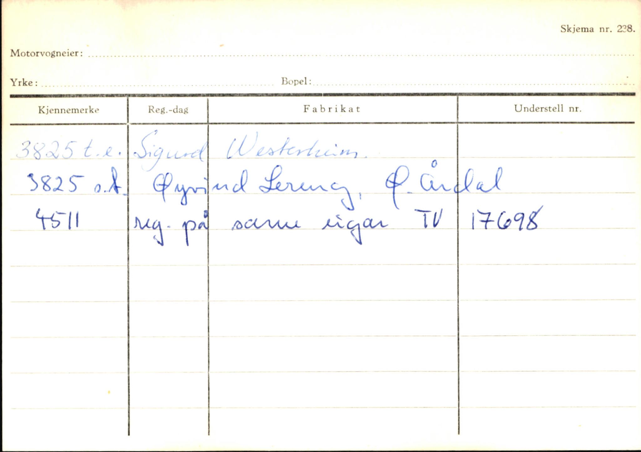 Statens vegvesen, Sogn og Fjordane vegkontor, AV/SAB-A-5301/4/F/L0145: Registerkort Vågsøy S-Å. Årdal I-P, 1945-1975, p. 1029