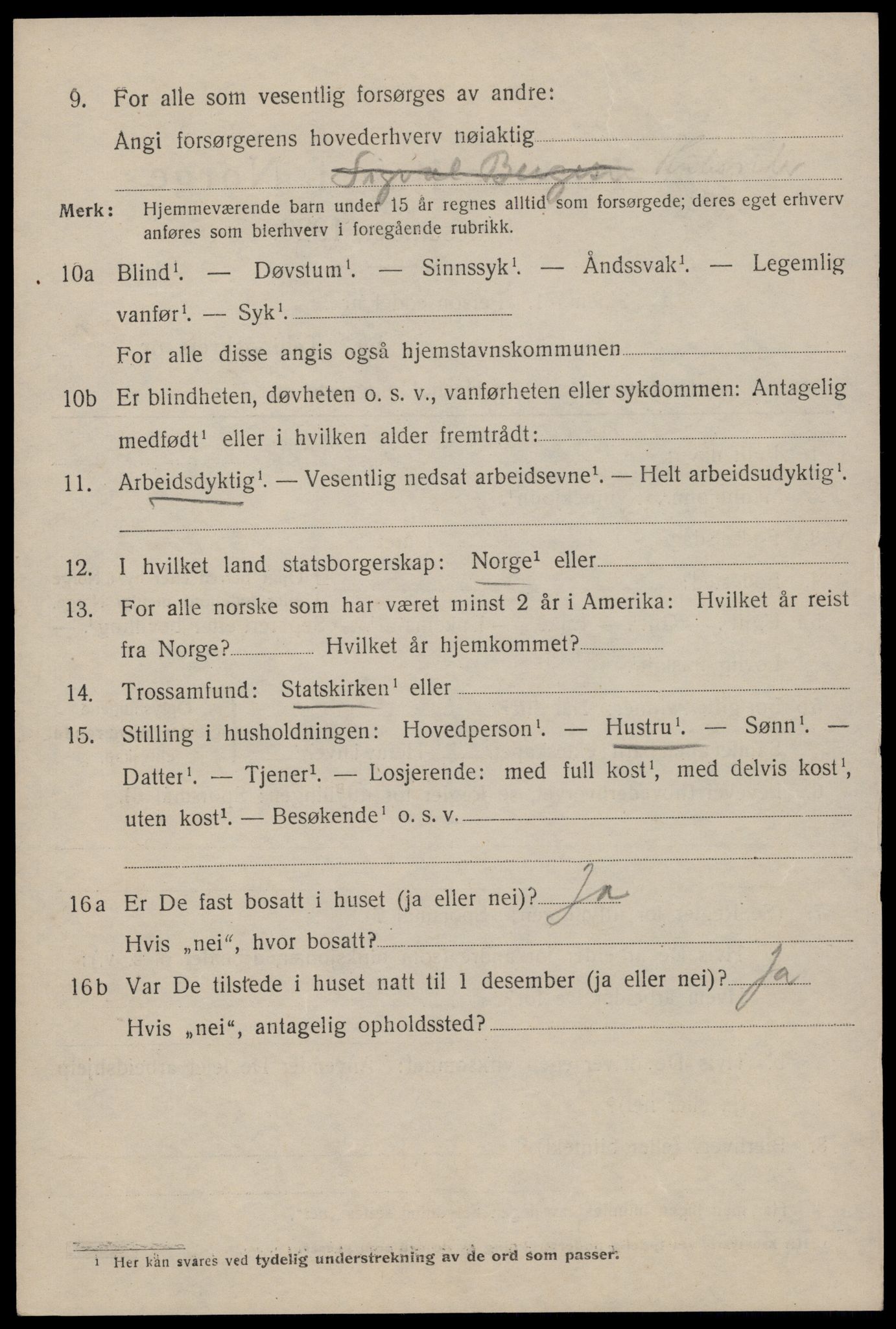 SAST, 1920 census for Stavanger, 1920, p. 70041