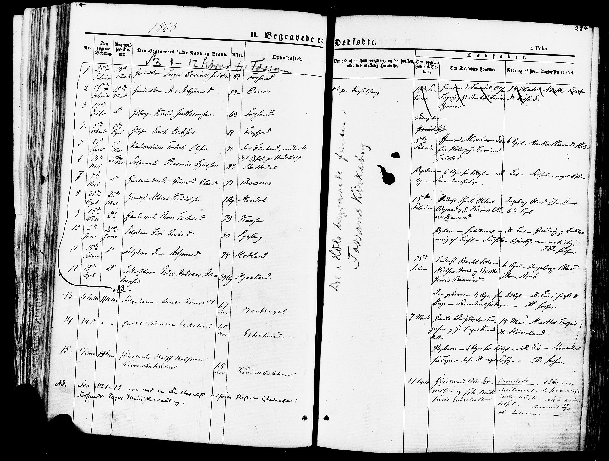 Høgsfjord sokneprestkontor, SAST/A-101624/H/Ha/Haa/L0002: Parish register (official) no. A 2, 1855-1885, p. 284