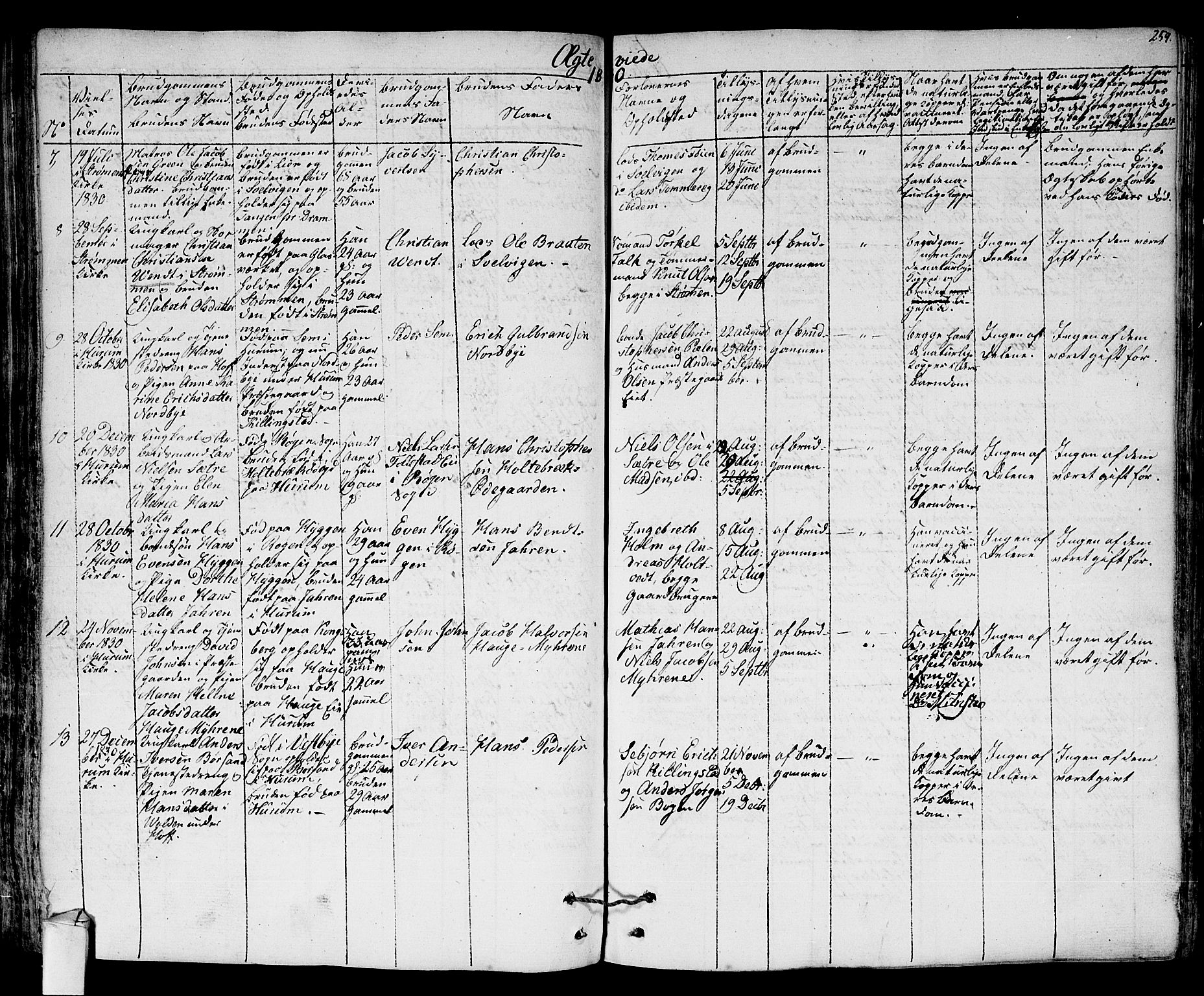 Hurum kirkebøker, AV/SAKO-A-229/F/Fa/L0010: Parish register (official) no. 10, 1827-1846, p. 259