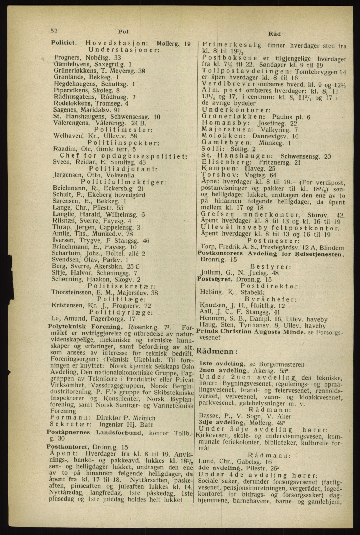 Kristiania/Oslo adressebok, PUBL/-, 1933, p. 52