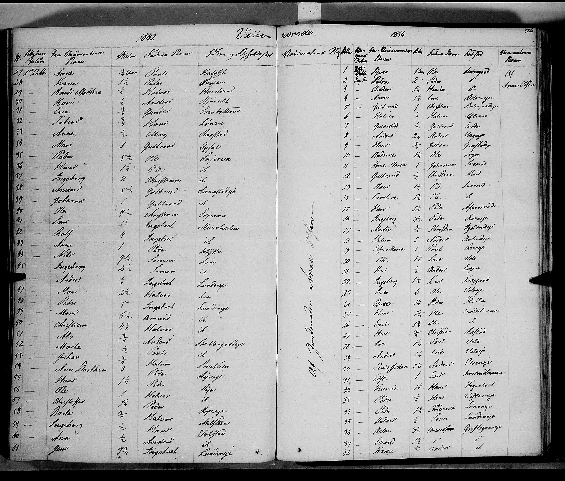 Jevnaker prestekontor, SAH/PREST-116/H/Ha/Haa/L0006: Parish register (official) no. 6, 1837-1857, p. 326