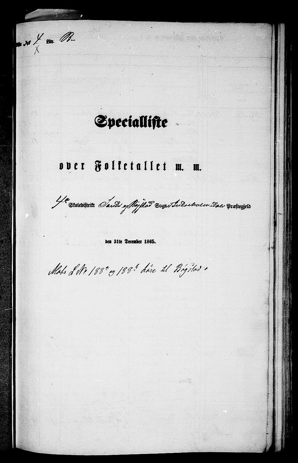 RA, 1865 census for Indre Holmedal, 1865, p. 85