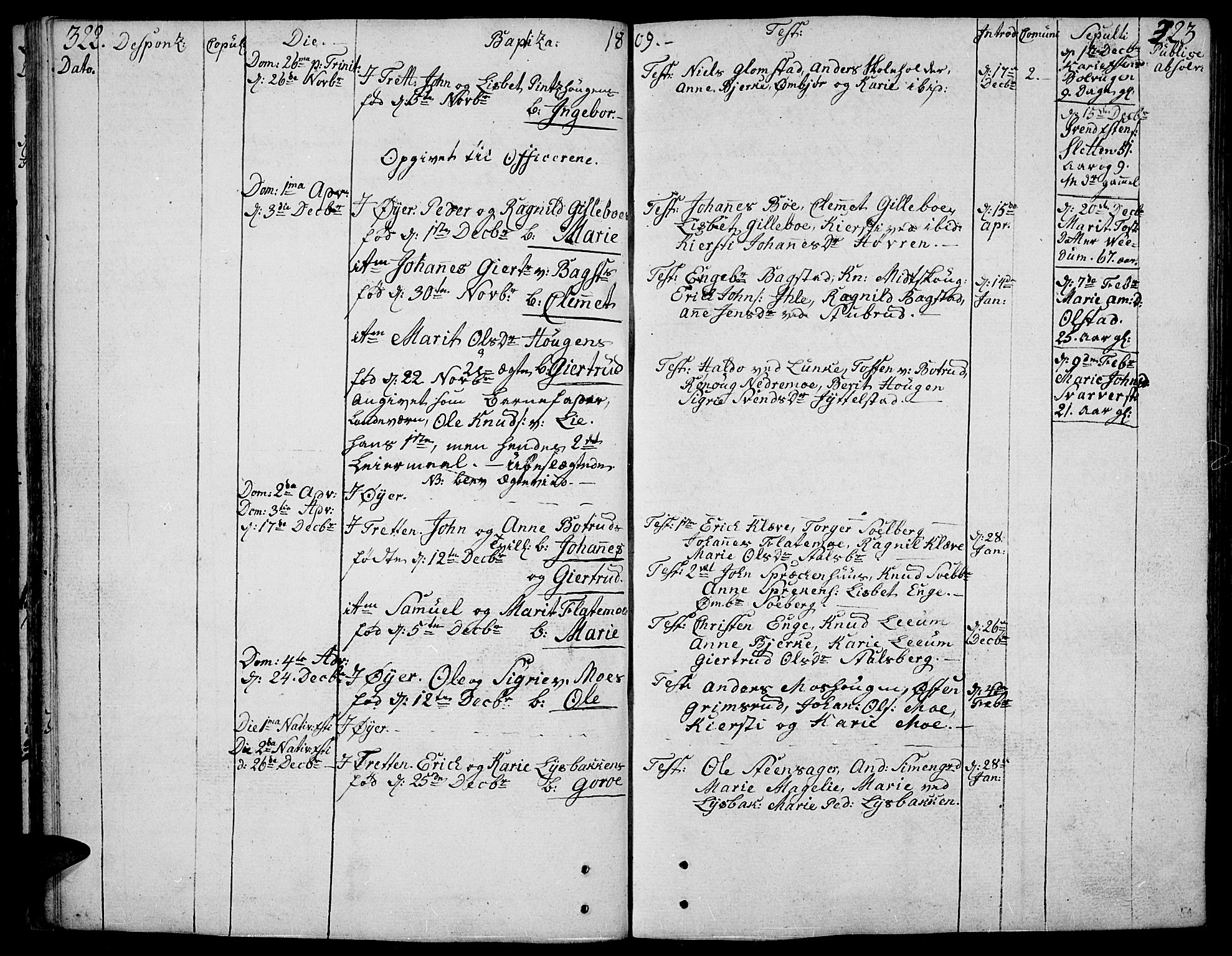 Øyer prestekontor, SAH/PREST-084/H/Ha/Haa/L0003: Parish register (official) no. 3, 1784-1824, p. 322-323