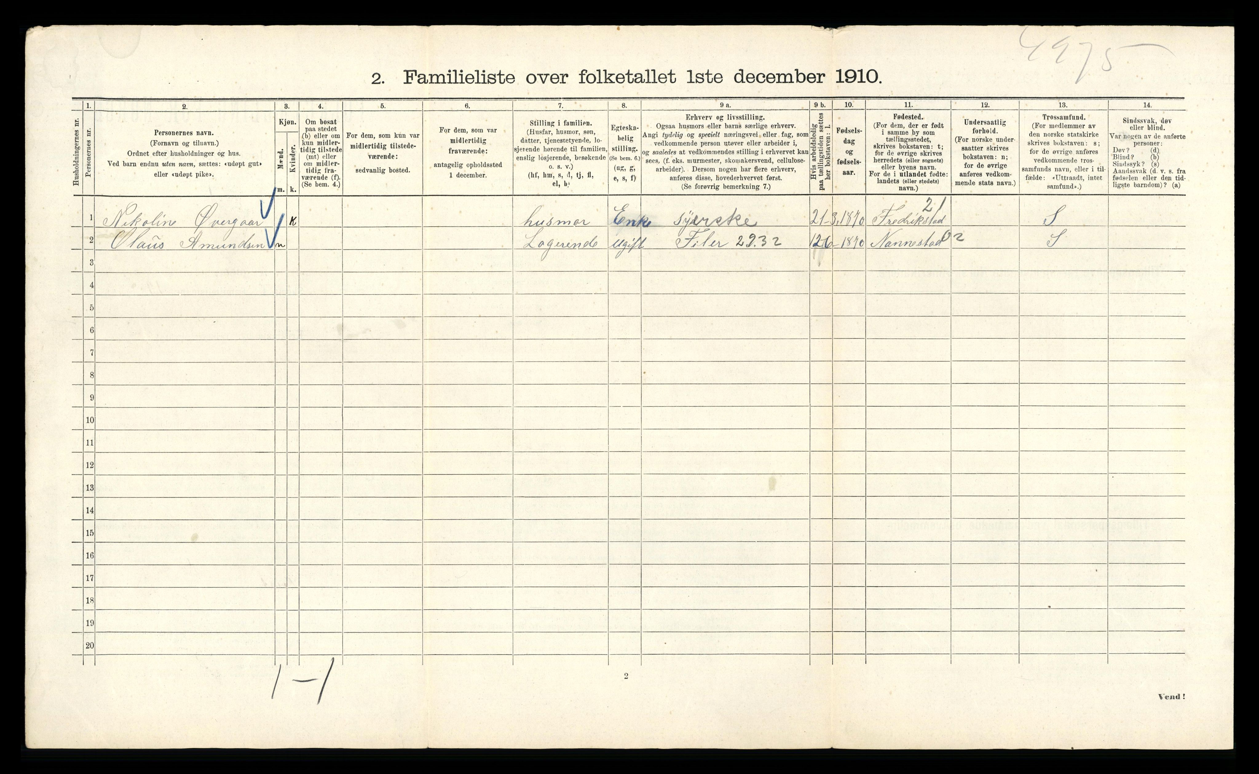 RA, 1910 census for Kristiania, 1910, p. 39334