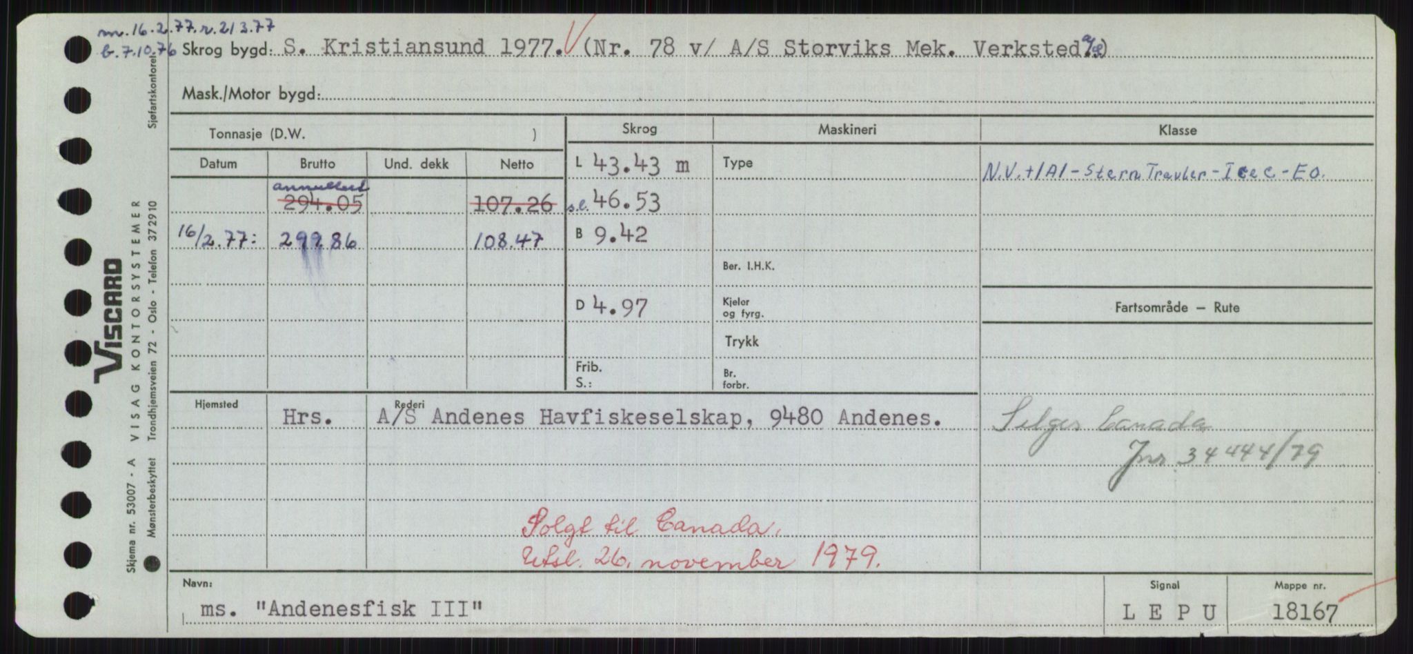 Sjøfartsdirektoratet med forløpere, Skipsmålingen, AV/RA-S-1627/H/Hd/L0001: Fartøy, A-Anv, p. 537