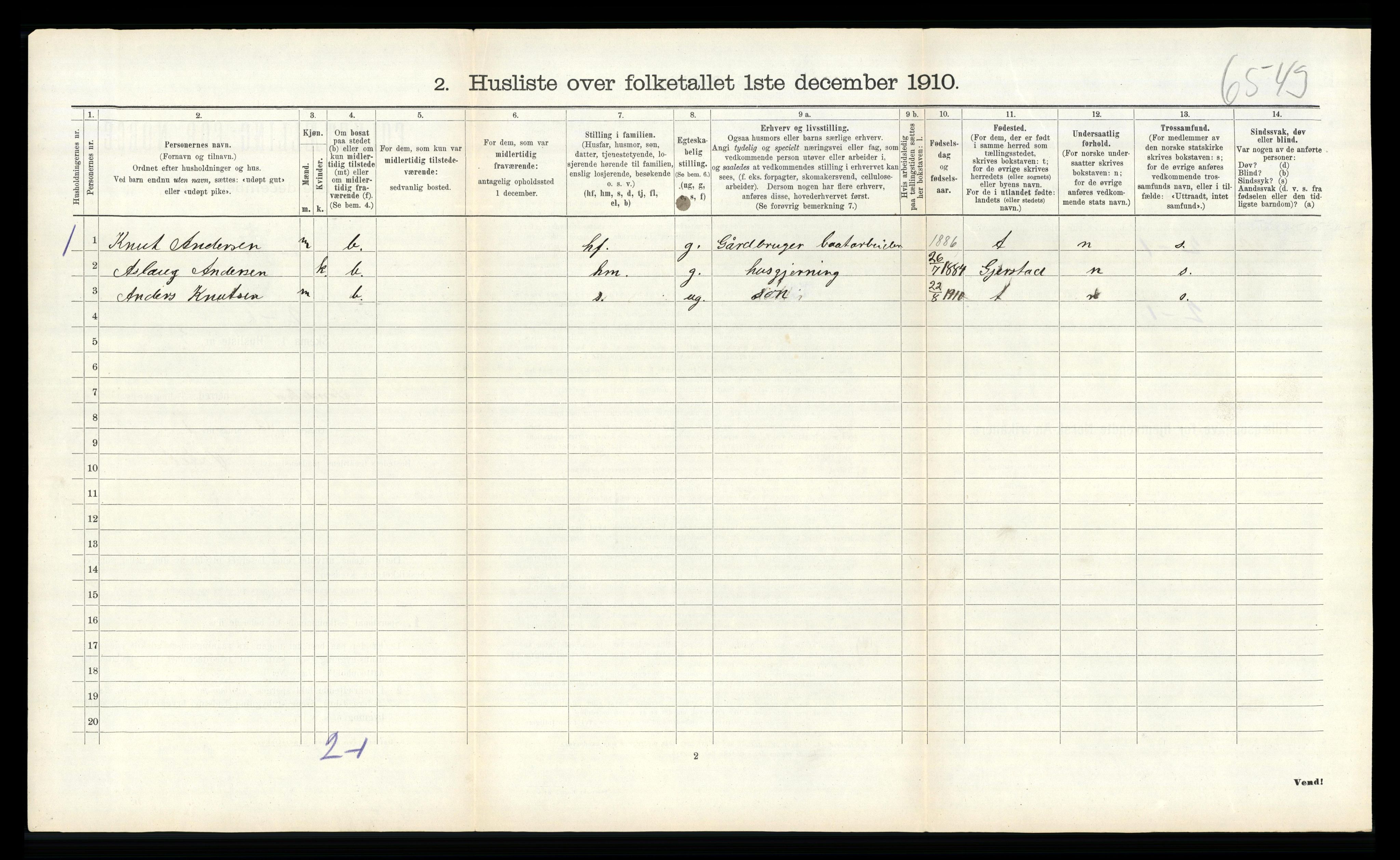 RA, 1910 census for Søndeled, 1910, p. 333