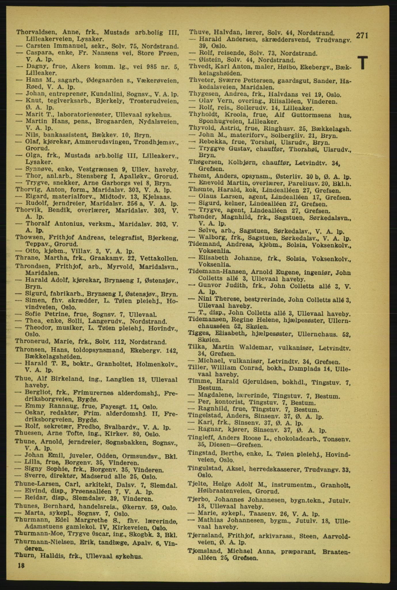 Aker adressebok/adressekalender, PUBL/001/A/004: Aker adressebok, 1929, p. 271