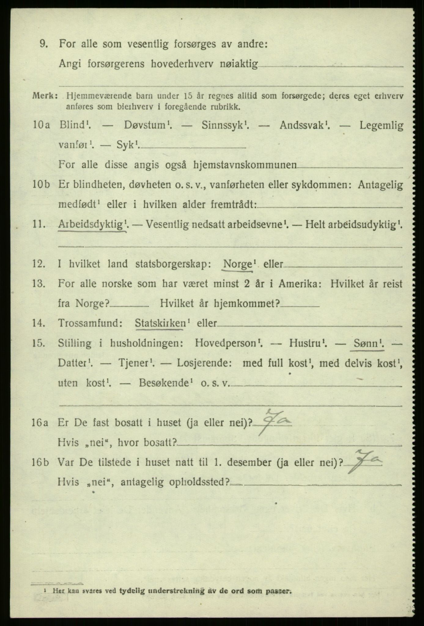 SAB, 1920 census for Davik, 1920, p. 5542