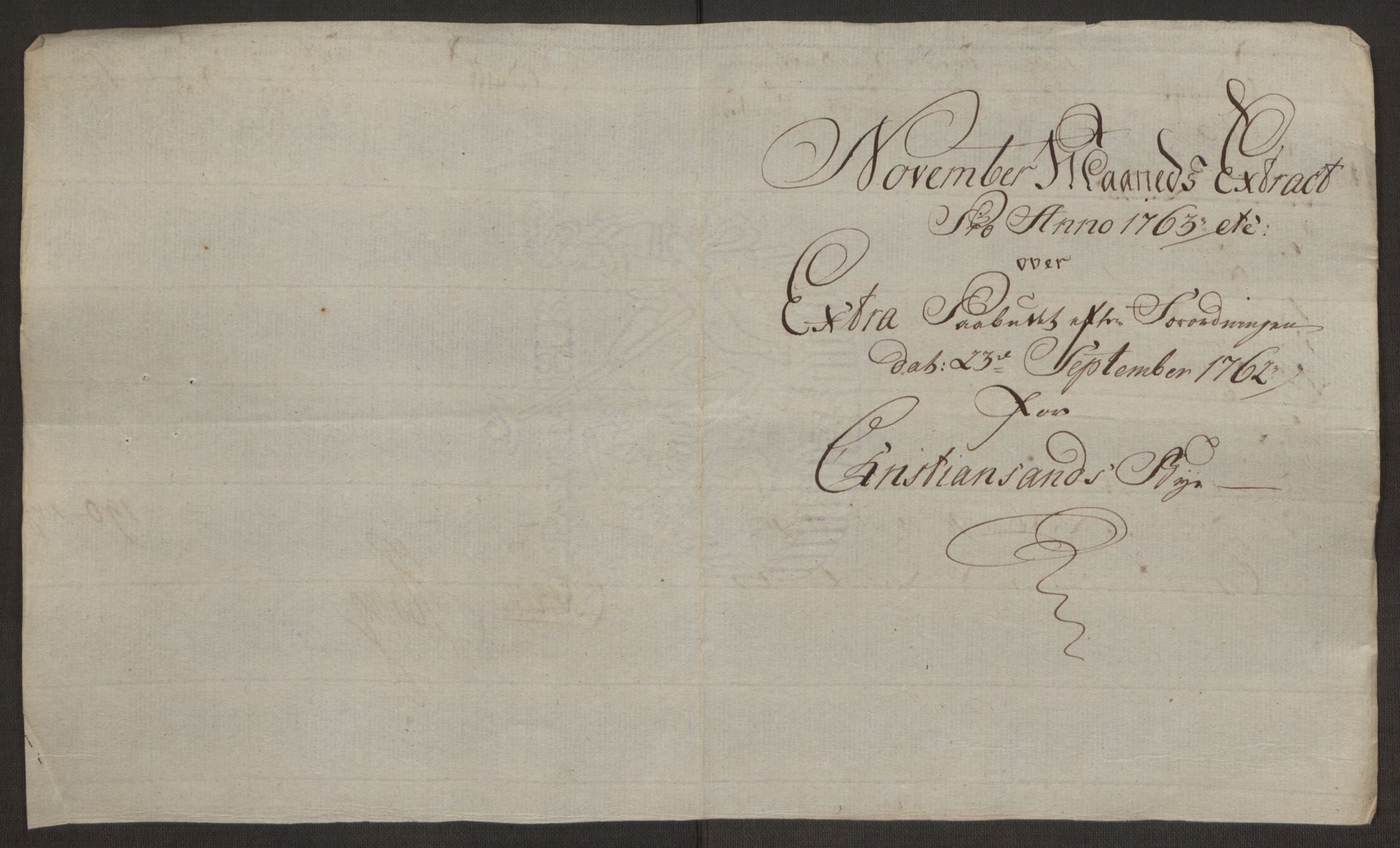 Rentekammeret inntil 1814, Reviderte regnskaper, Byregnskaper, AV/RA-EA-4066/R/Rm/L0265/0001: [M6] Kontribusjonsregnskap / Ekstraskatt, 1762-1764, p. 177