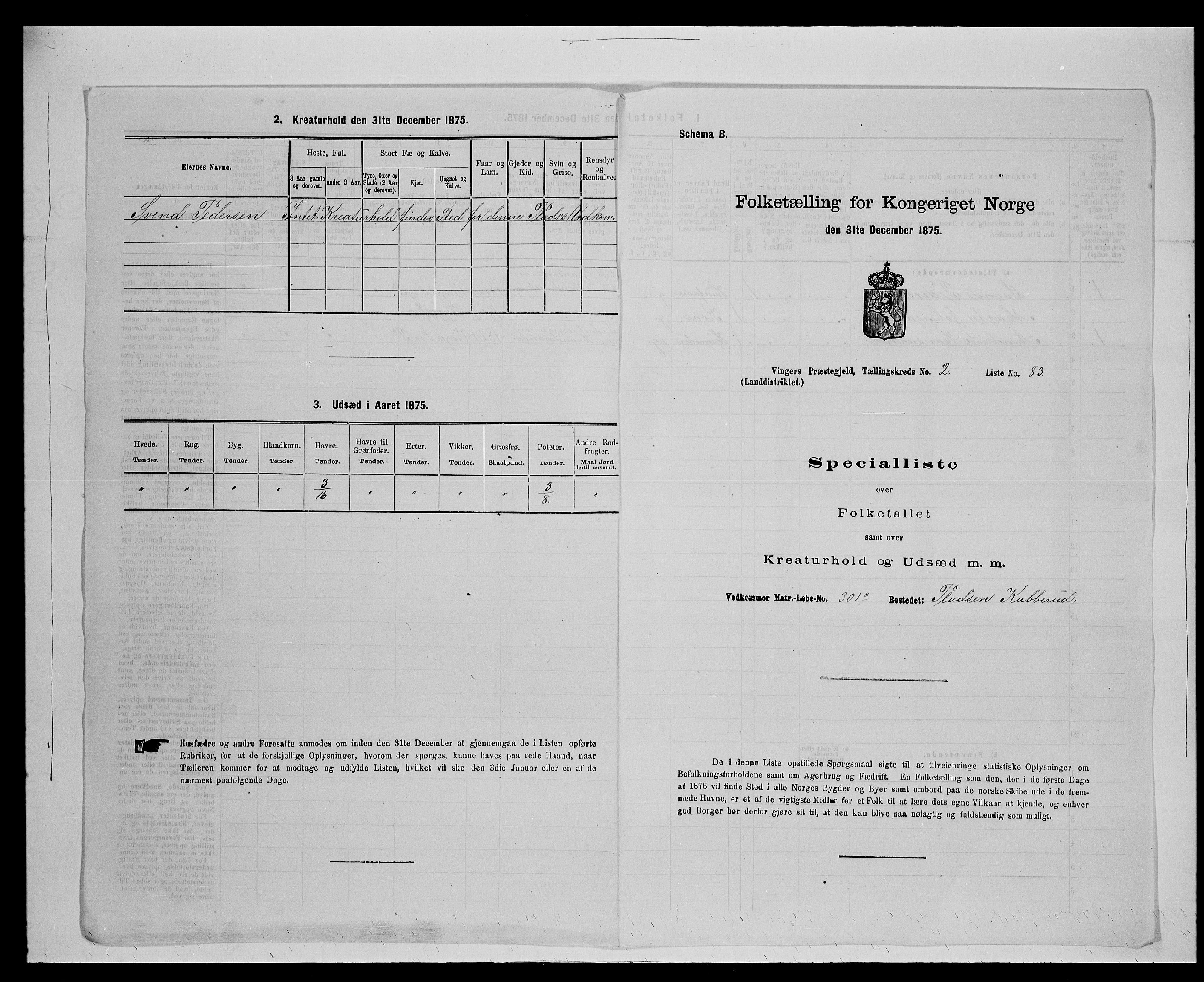 SAH, 1875 census for 0421L Vinger/Vinger og Austmarka, 1875, p. 386