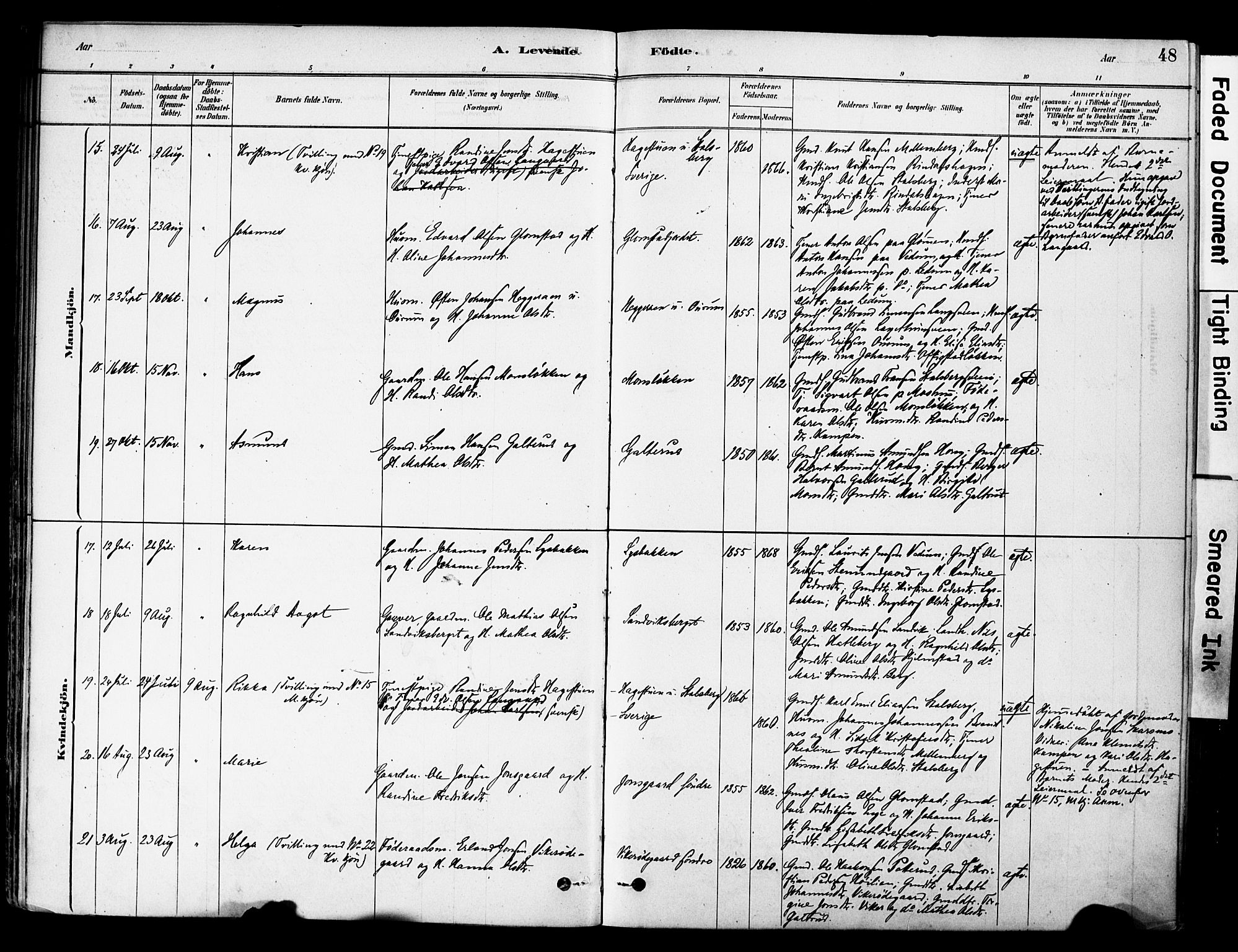 Øyer prestekontor, AV/SAH-PREST-084/H/Ha/Haa/L0009: Parish register (official) no. 9, 1878-1893, p. 48