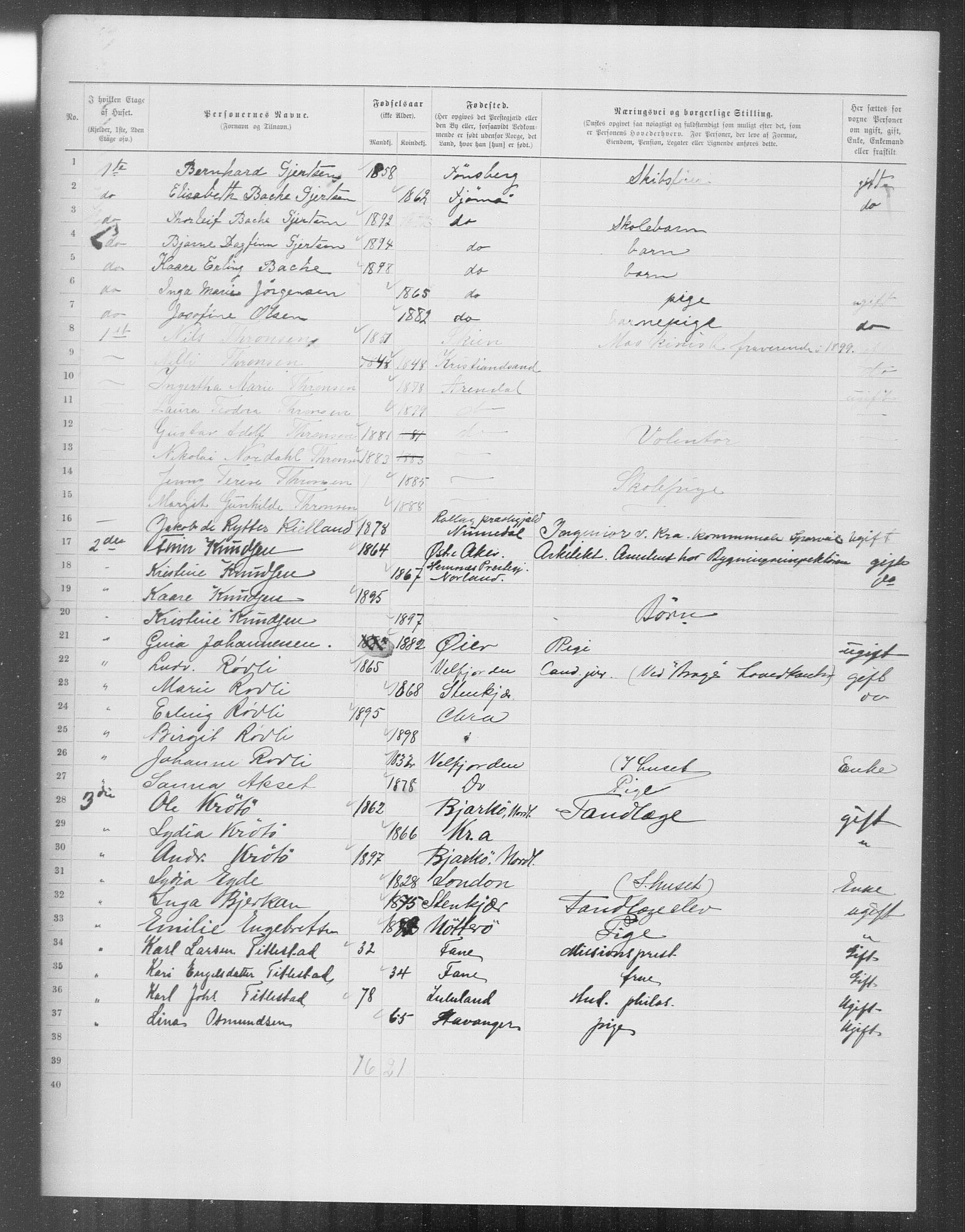 OBA, Municipal Census 1899 for Kristiania, 1899, p. 12896