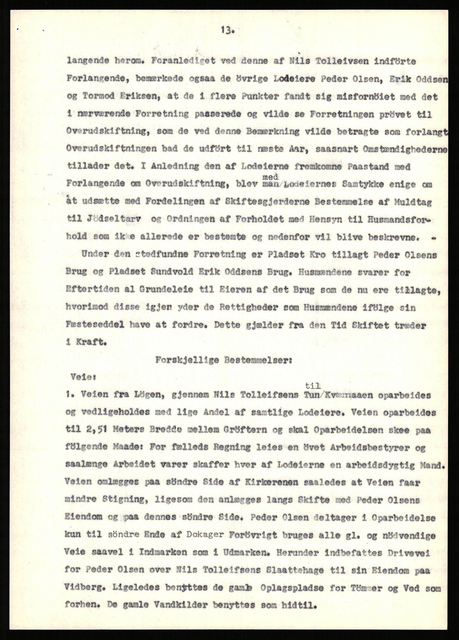 Statsarkivet i Stavanger, AV/SAST-A-101971/03/Y/Yj/L0087: Avskrifter sortert etter gårdsnavn: Tjemsland nordre - Todhammer, 1750-1930, p. 311