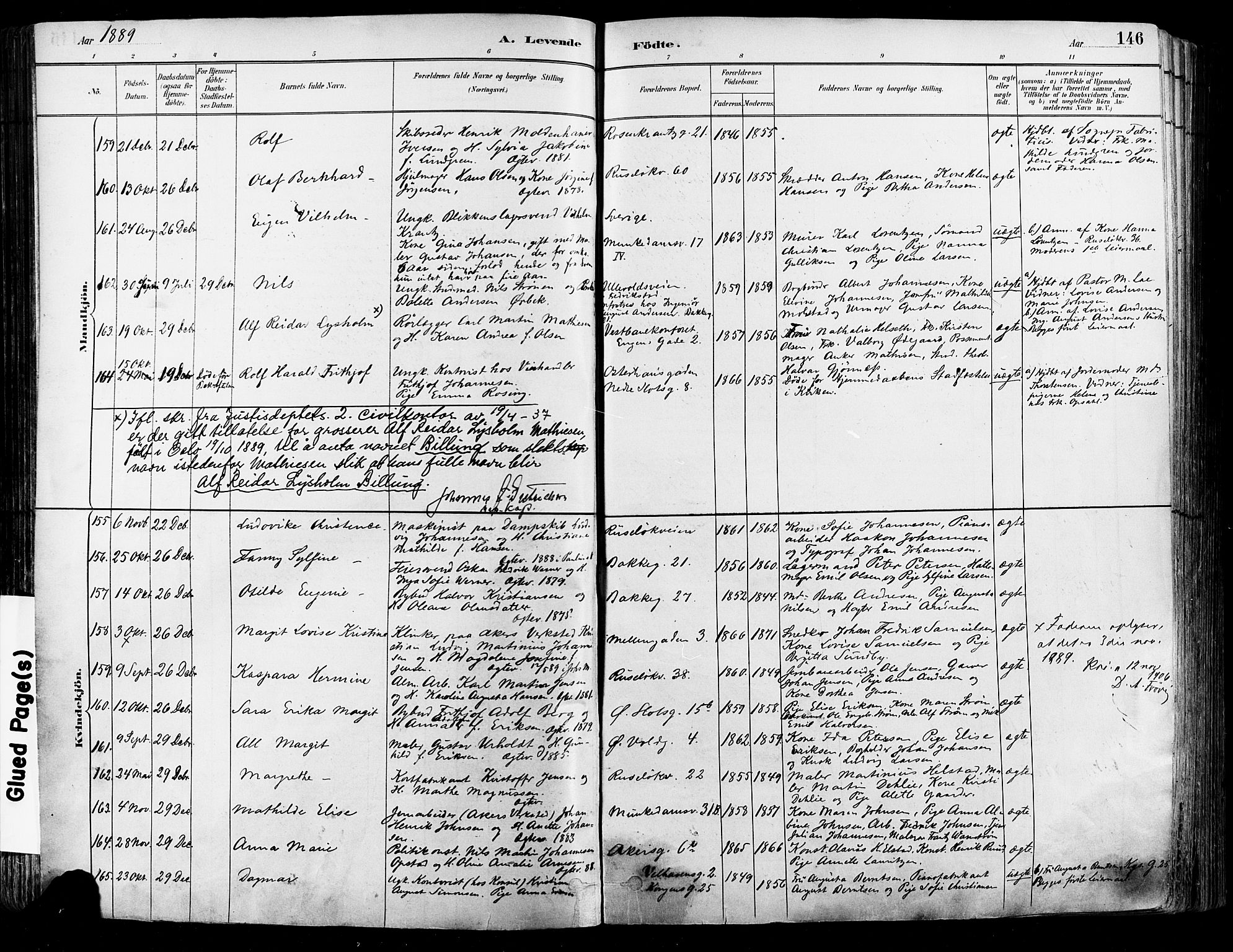 Johannes prestekontor Kirkebøker, SAO/A-10852/F/Fa/L0003: Parish register (official) no. 3, 1882-1896, p. 146