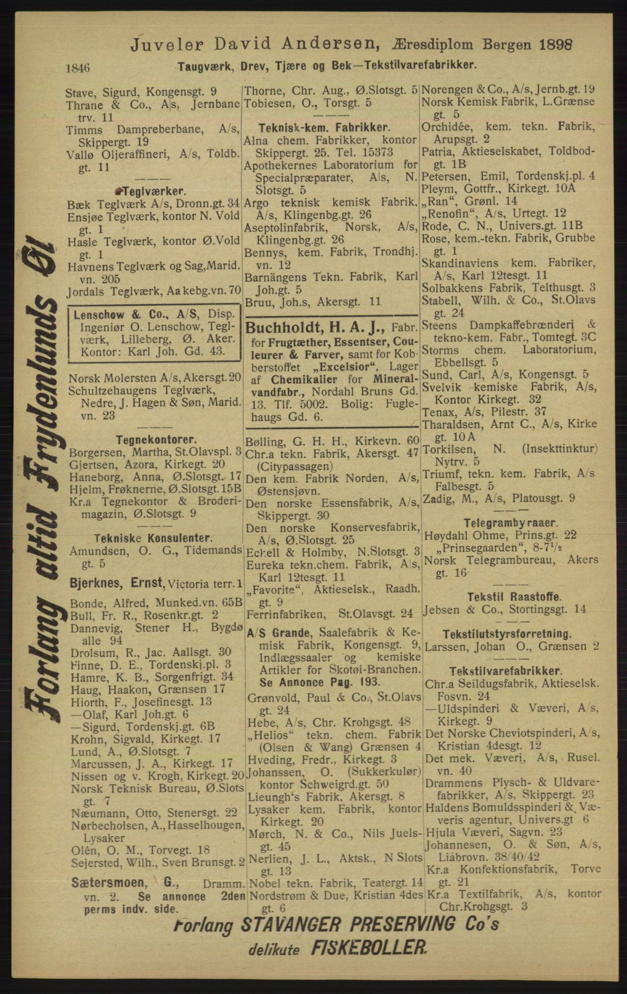 Kristiania/Oslo adressebok, PUBL/-, 1913, p. 1802