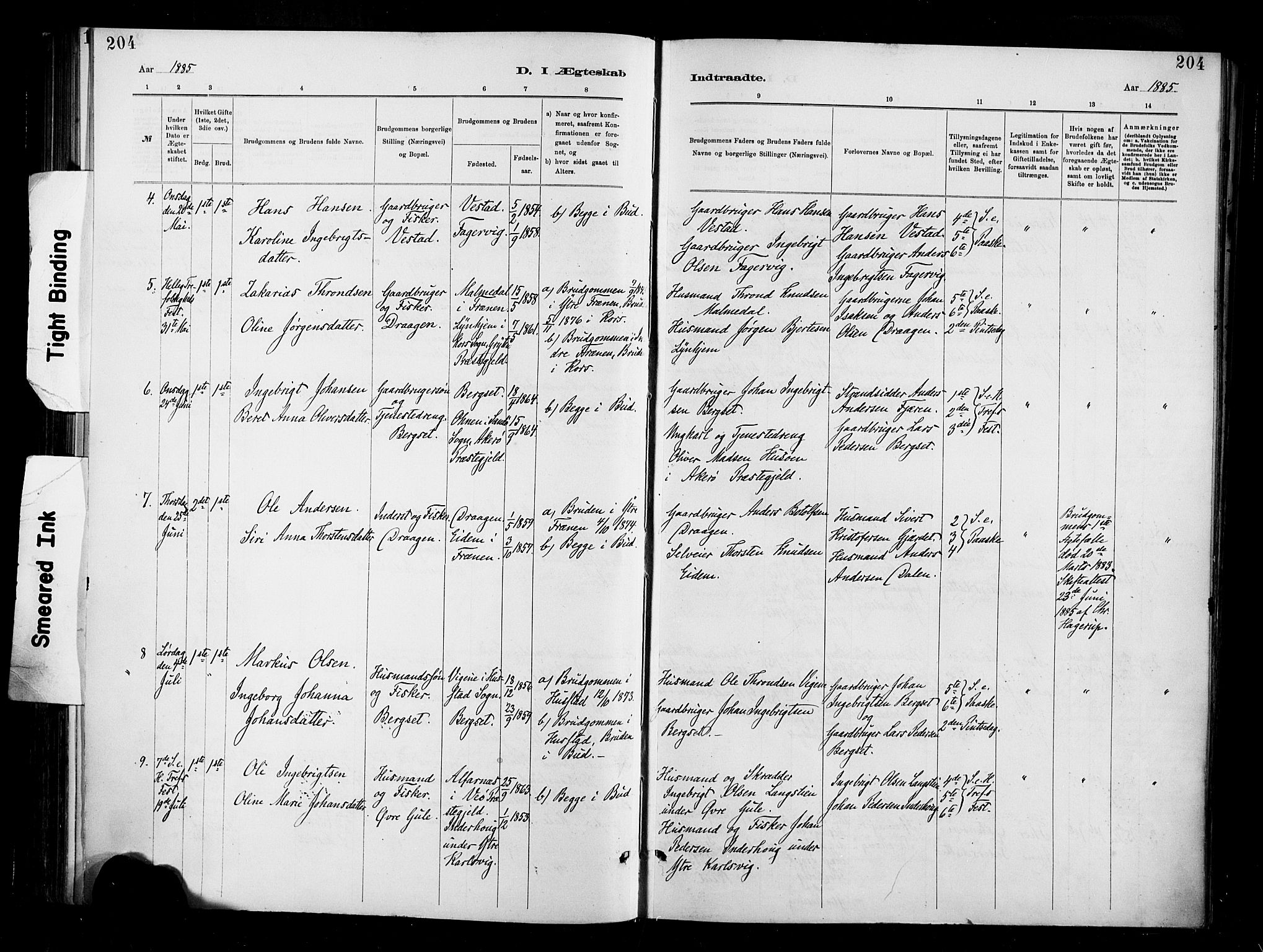 Ministerialprotokoller, klokkerbøker og fødselsregistre - Møre og Romsdal, AV/SAT-A-1454/566/L0769: Parish register (official) no. 566A08, 1881-1903, p. 204