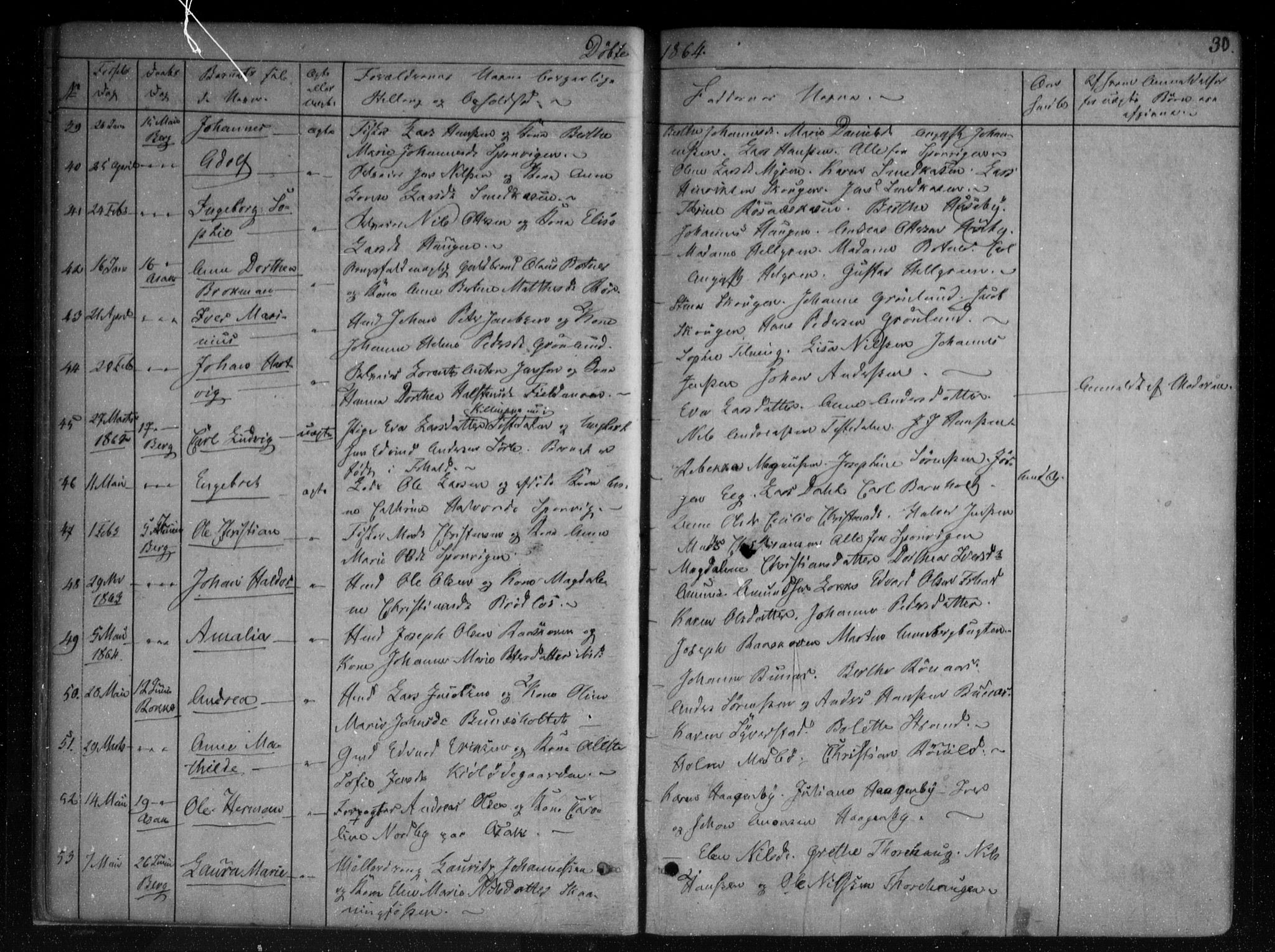 Berg prestekontor Kirkebøker, SAO/A-10902/F/Fa/L0005: Parish register (official) no. I 5, 1861-1877, p. 30