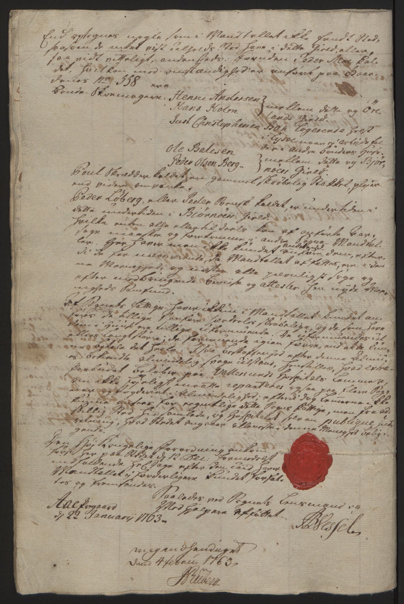 Rentekammeret inntil 1814, Reviderte regnskaper, Fogderegnskap, RA/EA-4092/R57/L3930: Ekstraskatten Fosen, 1762-1763, p. 434
