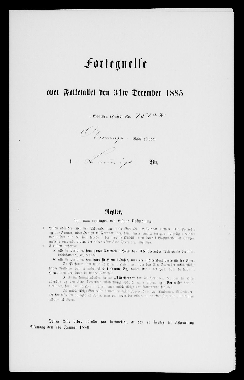 SAKO, 1885 census for 0707 Larvik, 1885, p. 1522