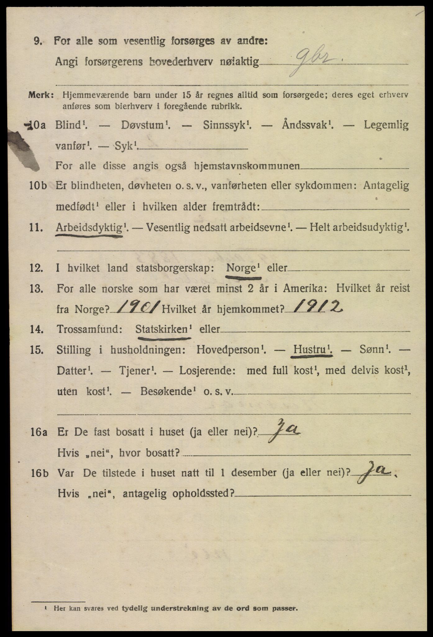 SAK, 1920 census for Lista, 1920, p. 4420