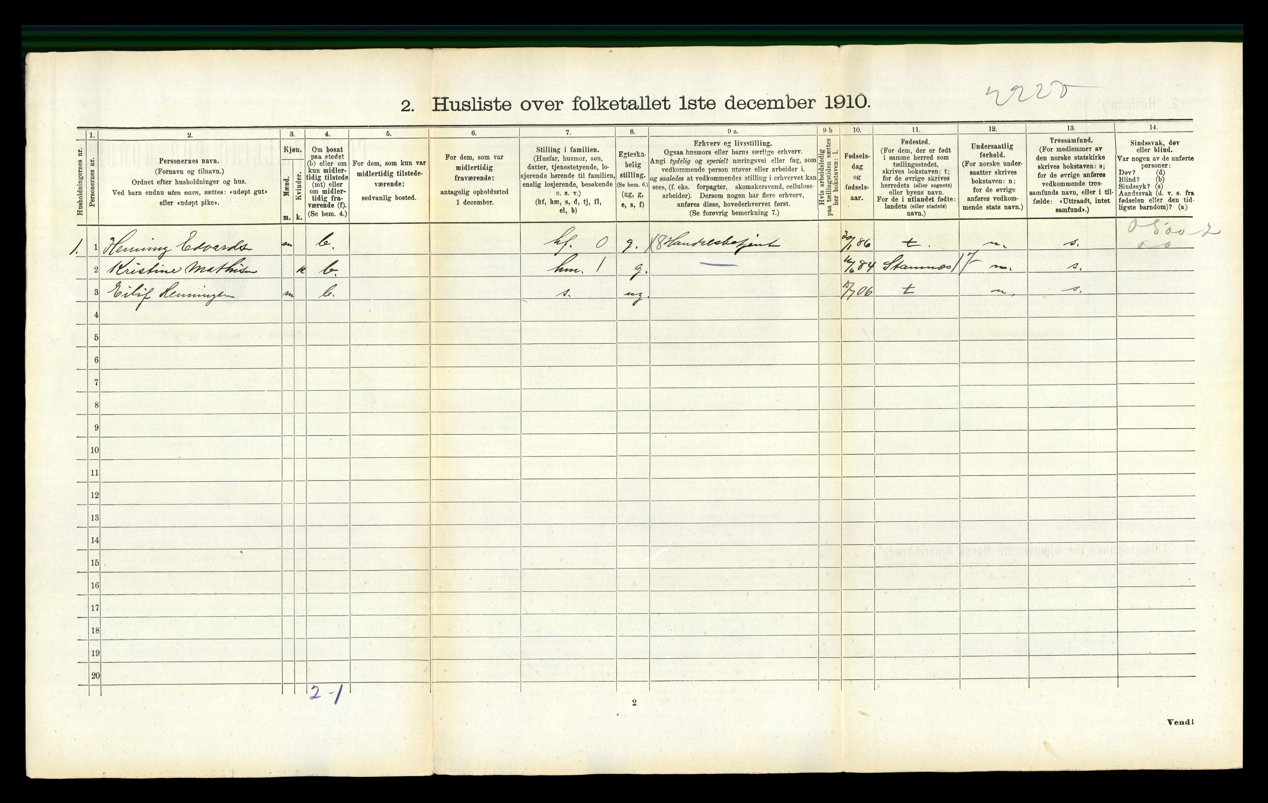 RA, 1910 census for Herøy, 1910, p. 290