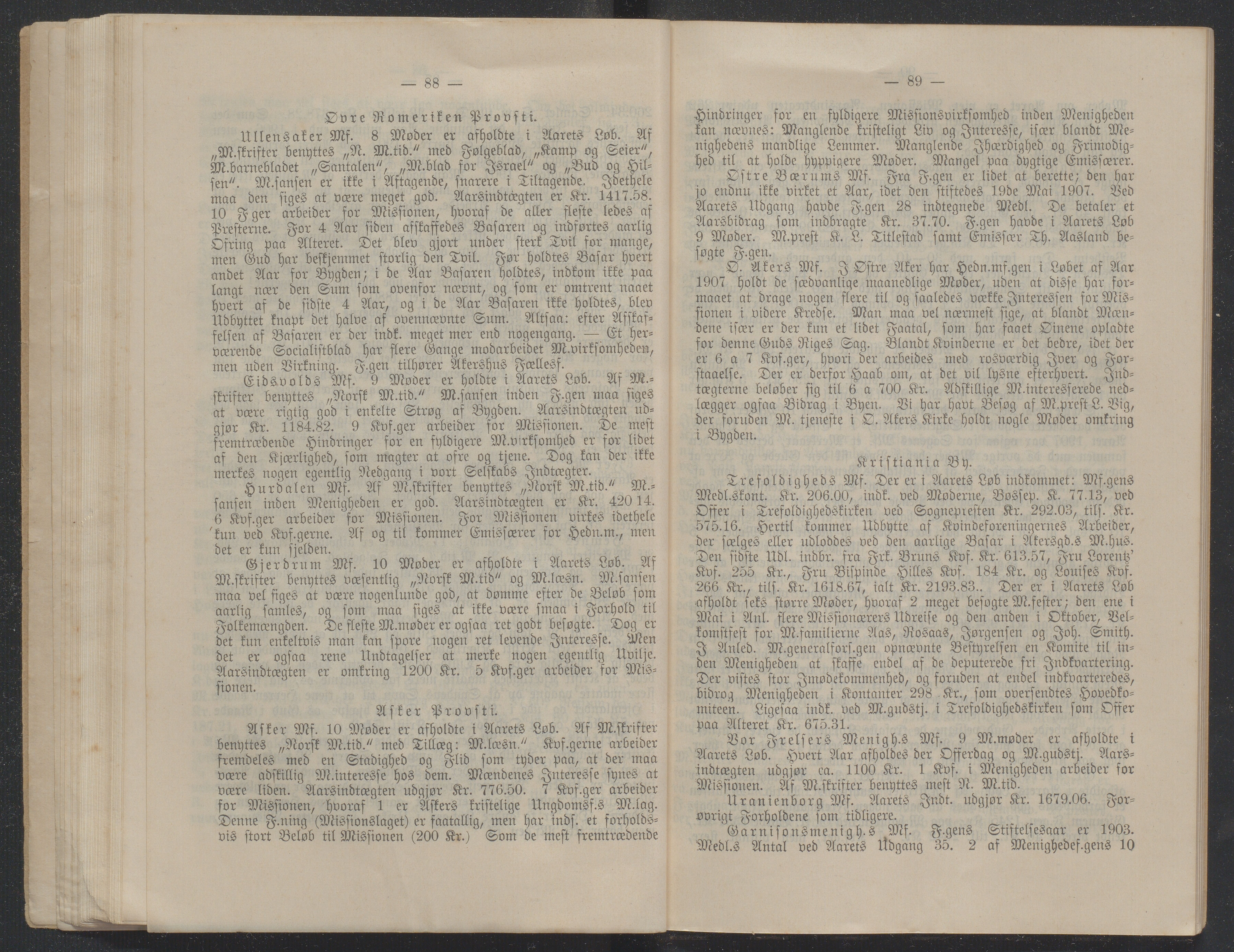 Det Norske Misjonsselskap - hovedadministrasjonen, VID/MA-A-1045/D/Db/Dba/L0340/0008: Beretninger, Bøker, Skrifter o.l   / Årsberetninger. Heftet. 66. , 1907, p. 88-89