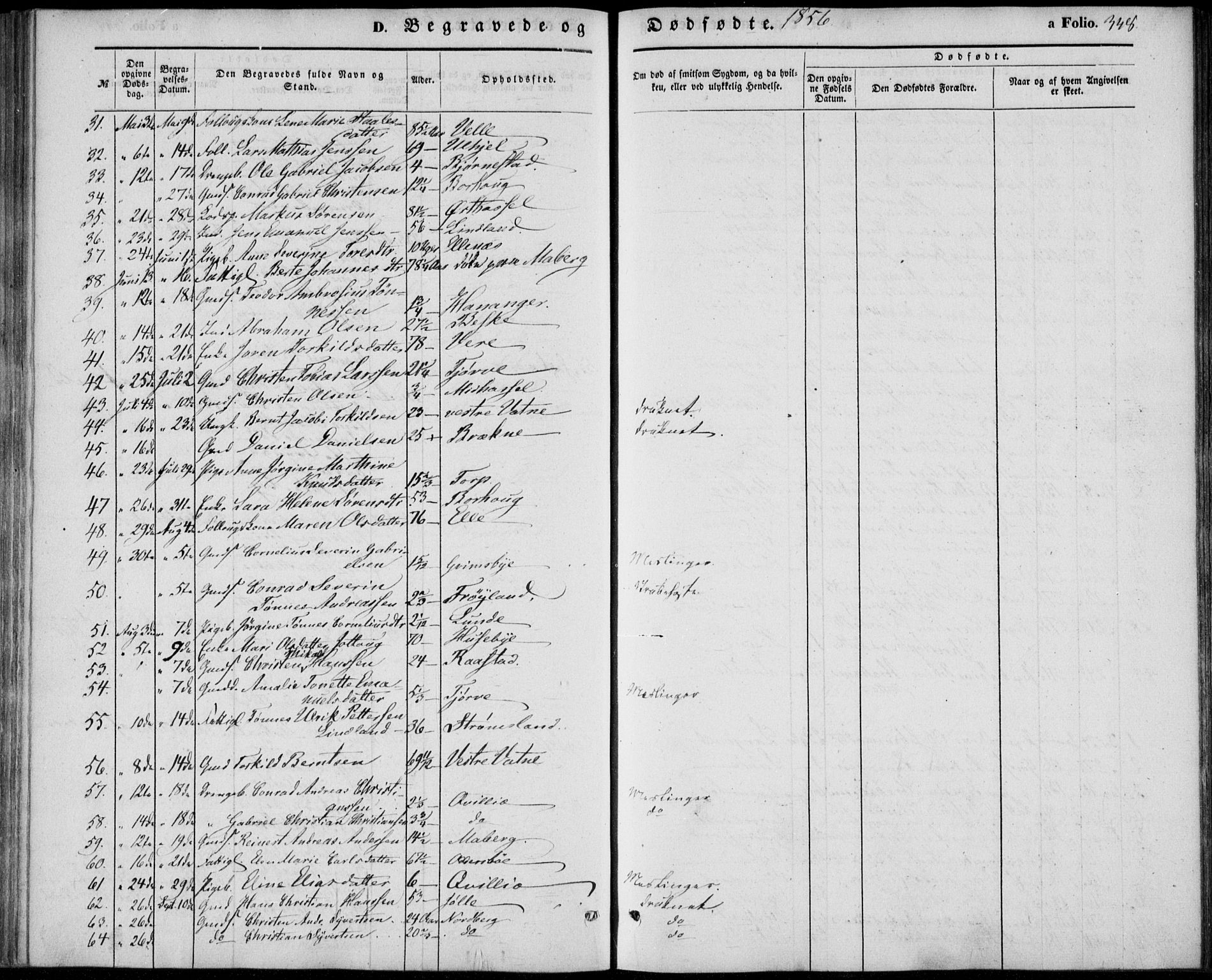 Lista sokneprestkontor, AV/SAK-1111-0027/F/Fb/L0002: Parish register (copy) no. B 2, 1847-1862, p. 348